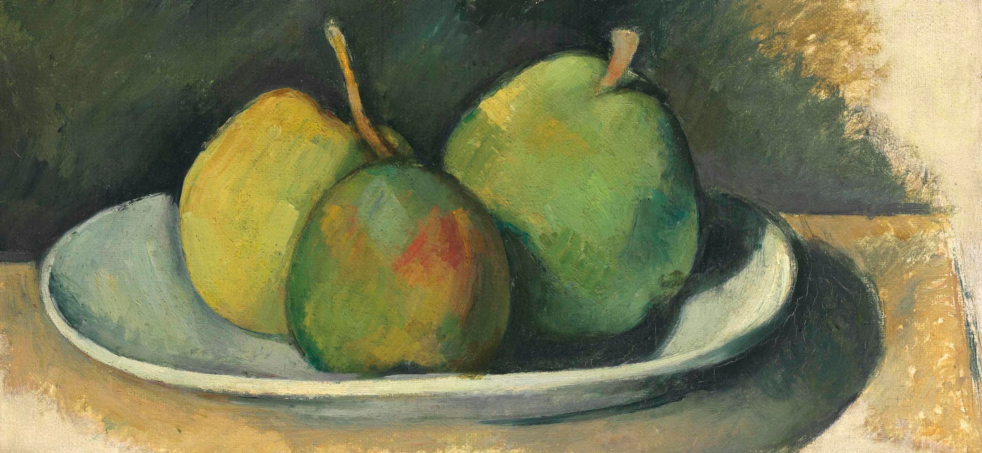 《白盘子里的梨》（pears in a white plate）｜保罗·塞尚 Paul Cézanne｜1879–1880