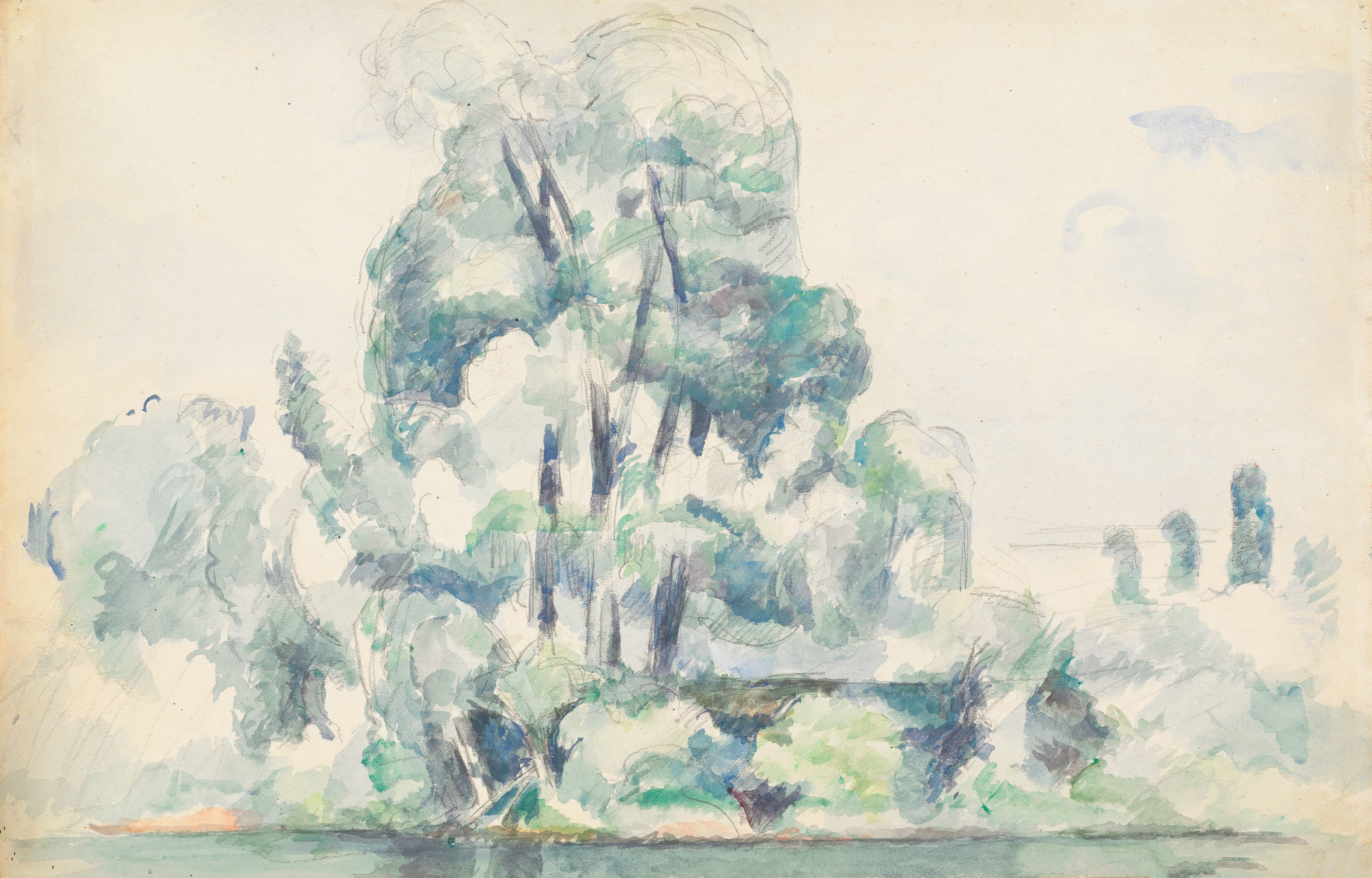 《棉兰塞纳河畔》（banks of the seine at medan）｜保罗·塞尚 Paul Cézanne｜1880–1885