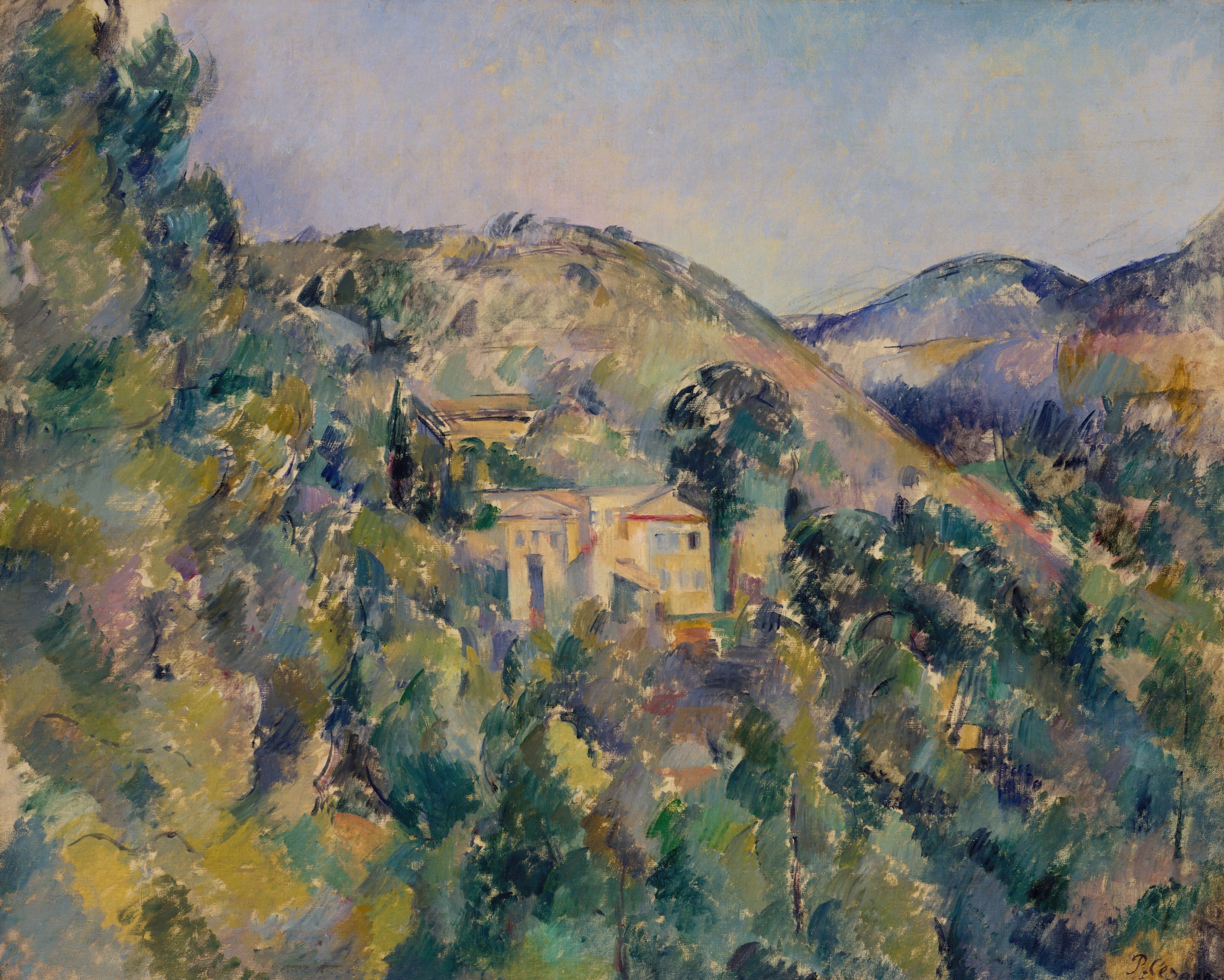 《圣约瑟夫庄园的景观》（view of the domaine saint joseph late）｜保罗·塞尚 Paul Cézanne｜1880年代