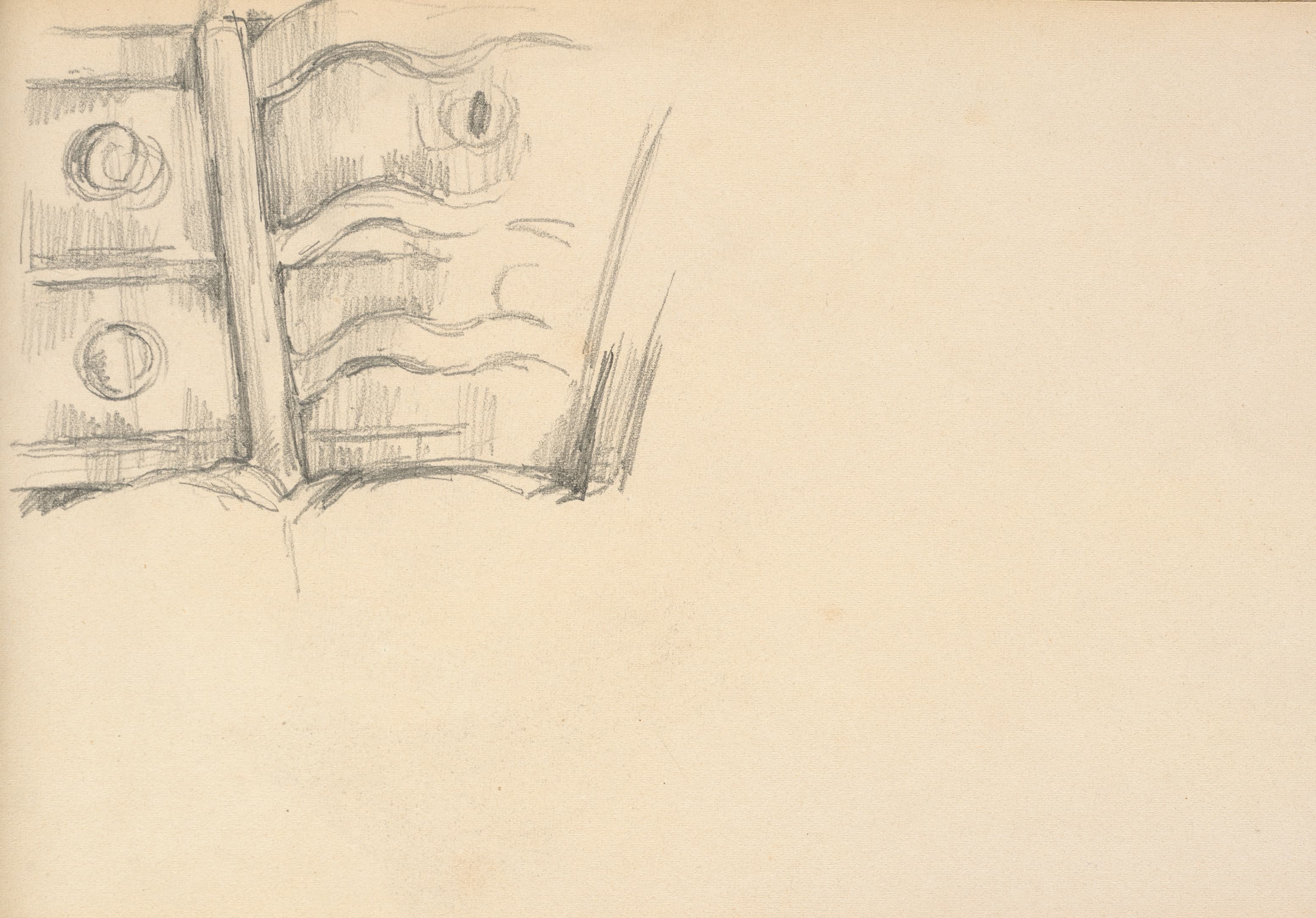 《椅子和梳妆台》（chair and dresser）｜保罗·塞尚 Paul Cézanne｜1880–1883