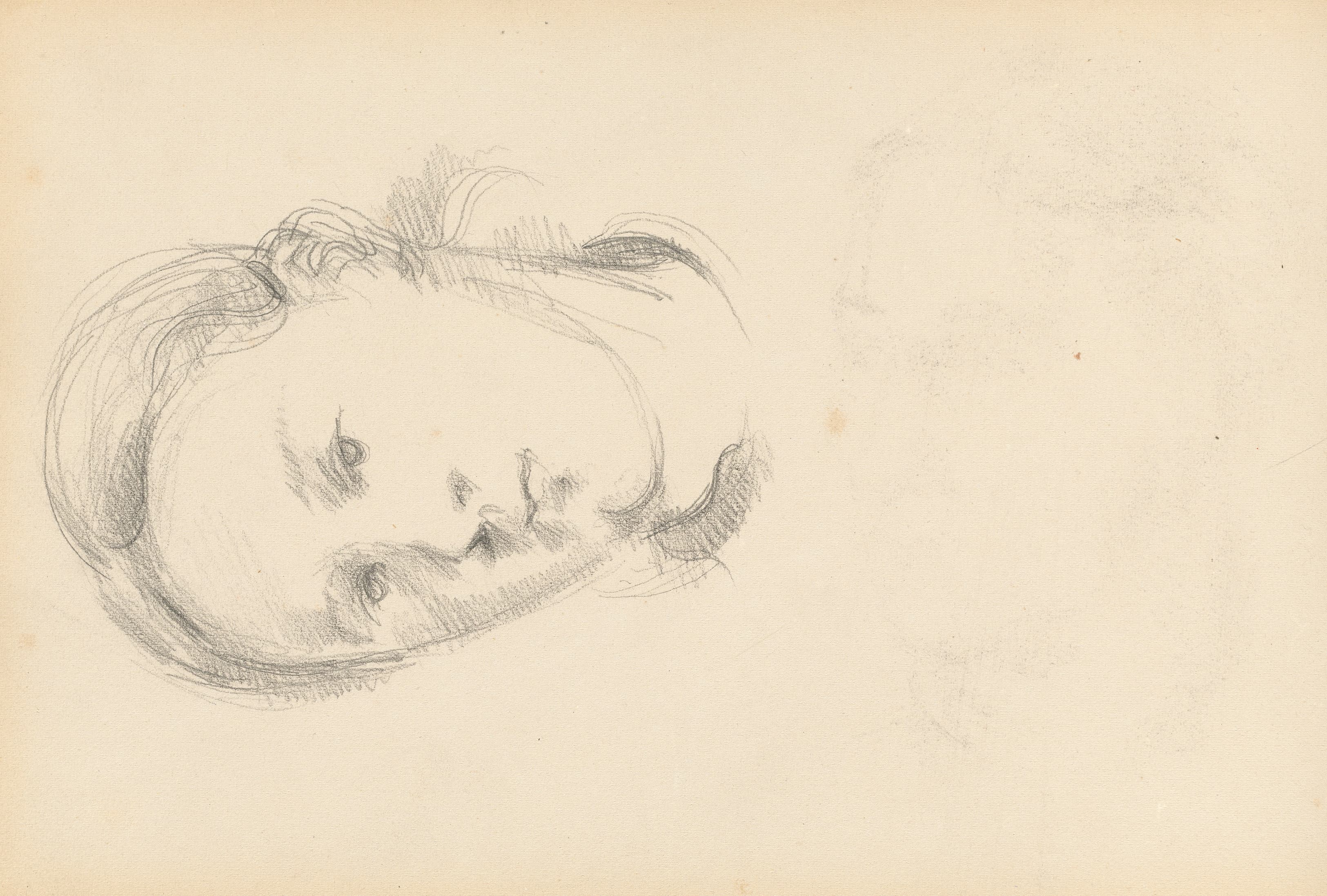 《一个年轻女子 c 的头》（head of a young woman c）｜保罗·塞尚 Paul Cézanne｜1880