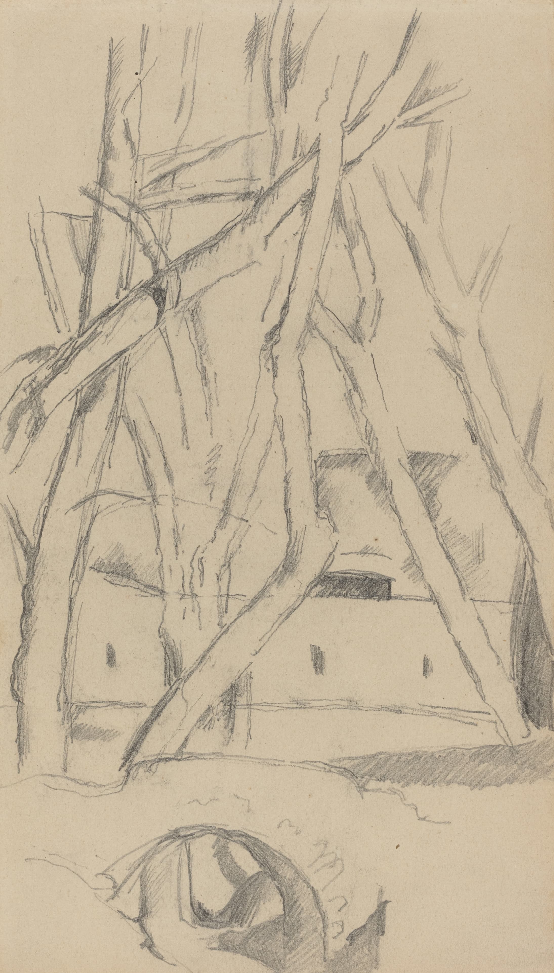 《小桥直角c》（the little bridge recto c）｜保罗·塞尚 Paul Cézanne｜1880