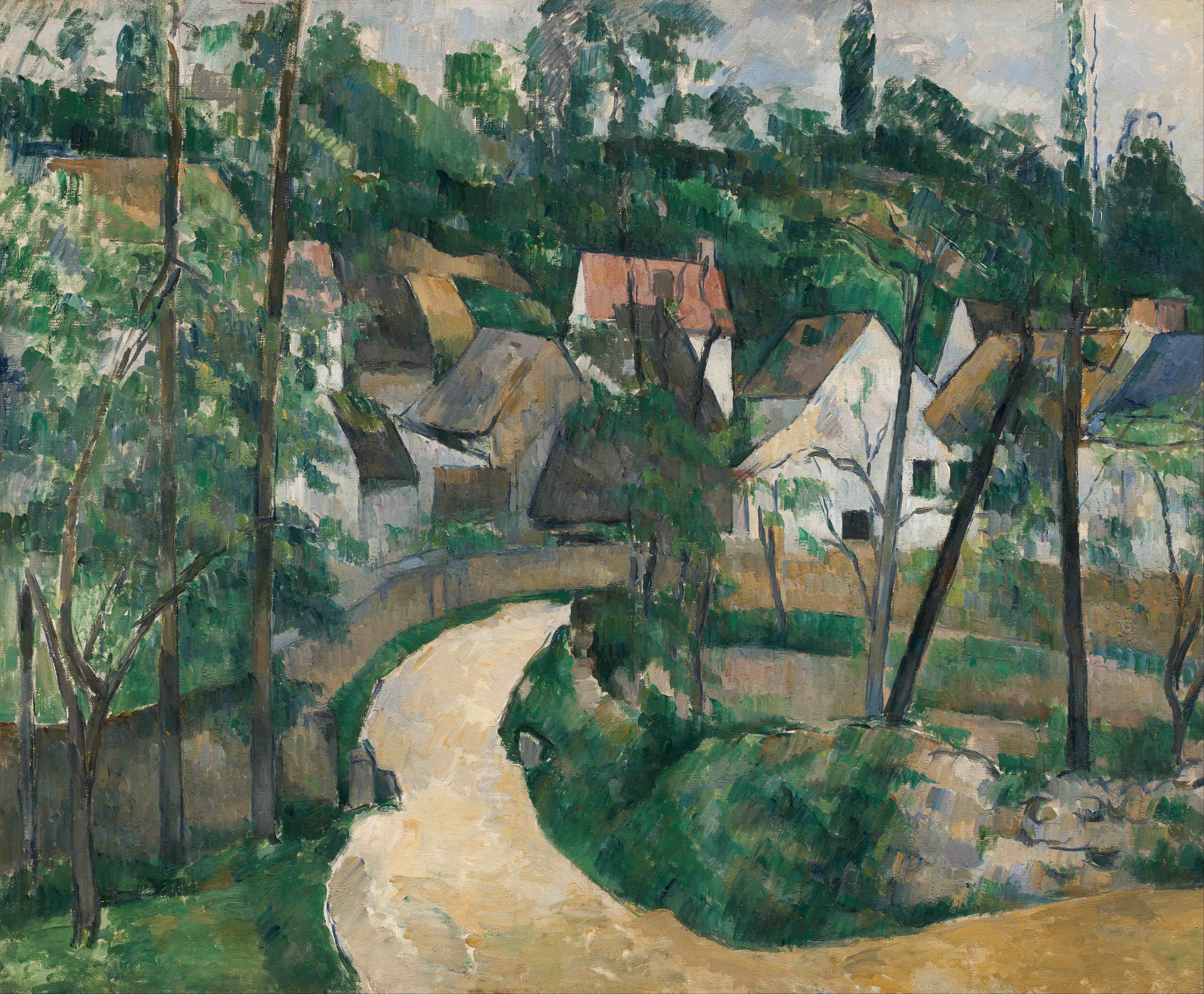 《在路上转弯》（turn in the road about）｜保罗·塞尚 Paul Cézanne｜1881