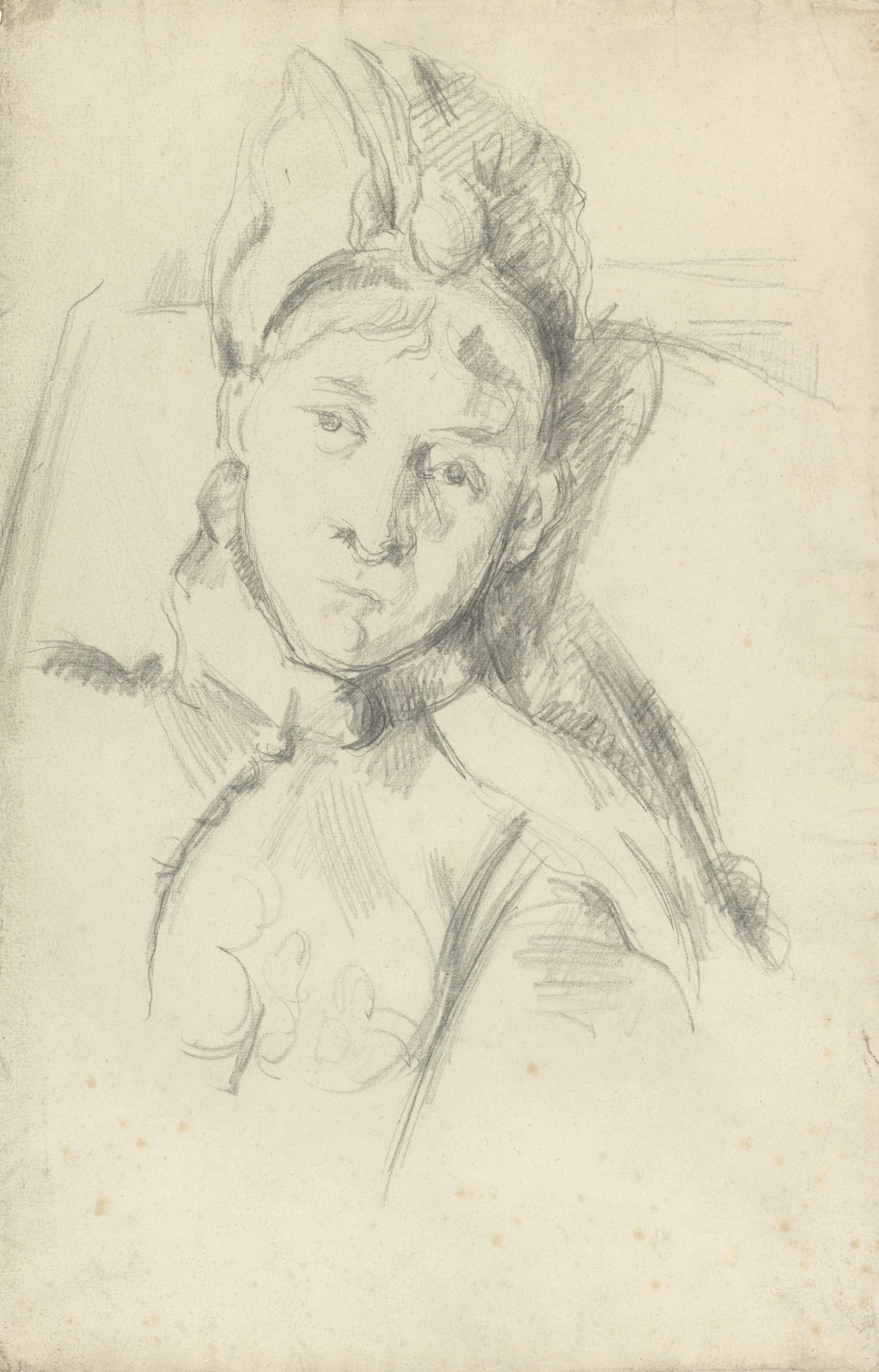 《艺术家妻子霍滕斯·塞尚·菲盖的肖像》（portrait of hortense cezanne figuet the artists wife）｜保罗·塞尚 Paul Cézanne｜约1881-1888