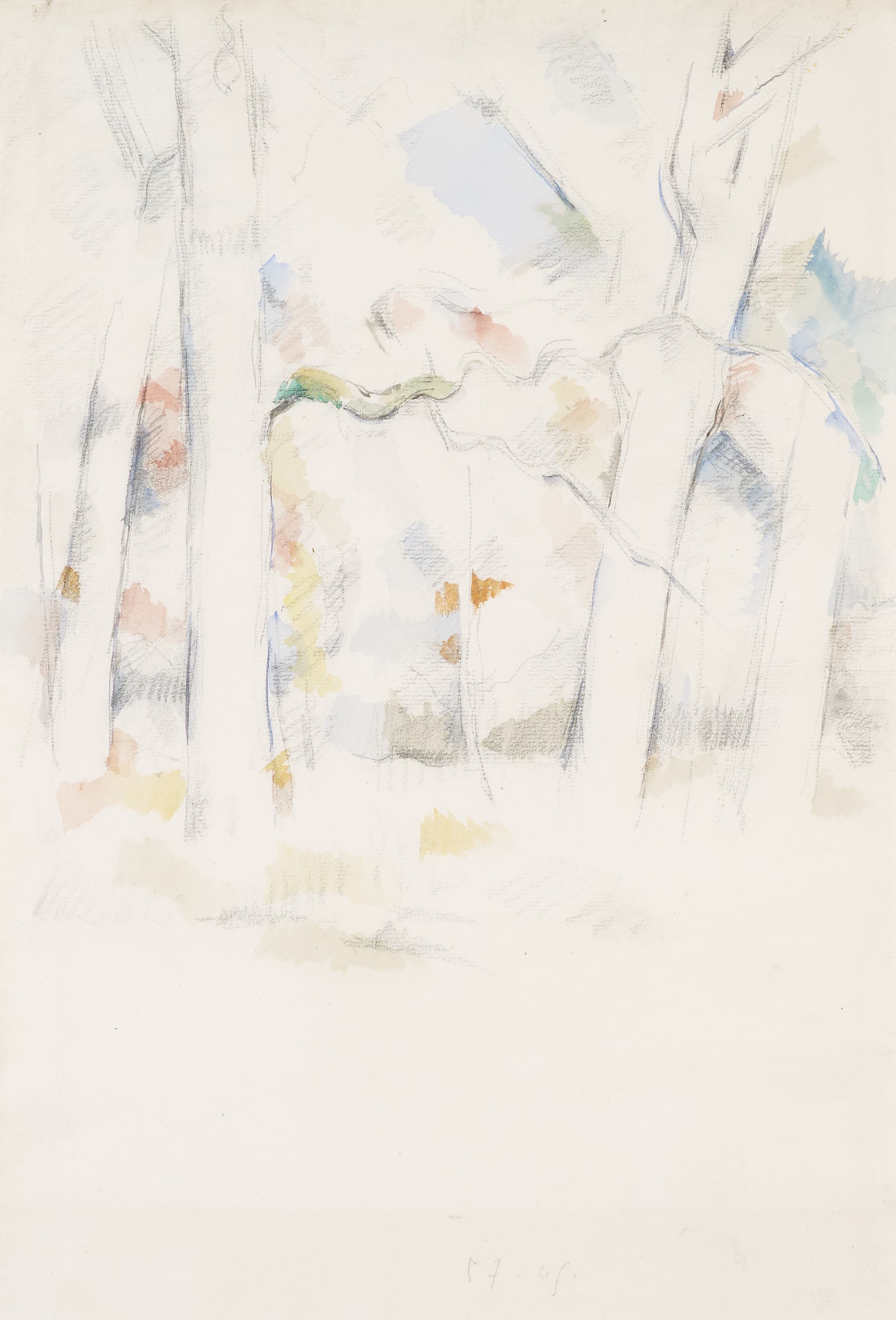 《树林下》（sous bois under the trees）｜保罗·塞尚 Paul Cézanne｜约1882-1884