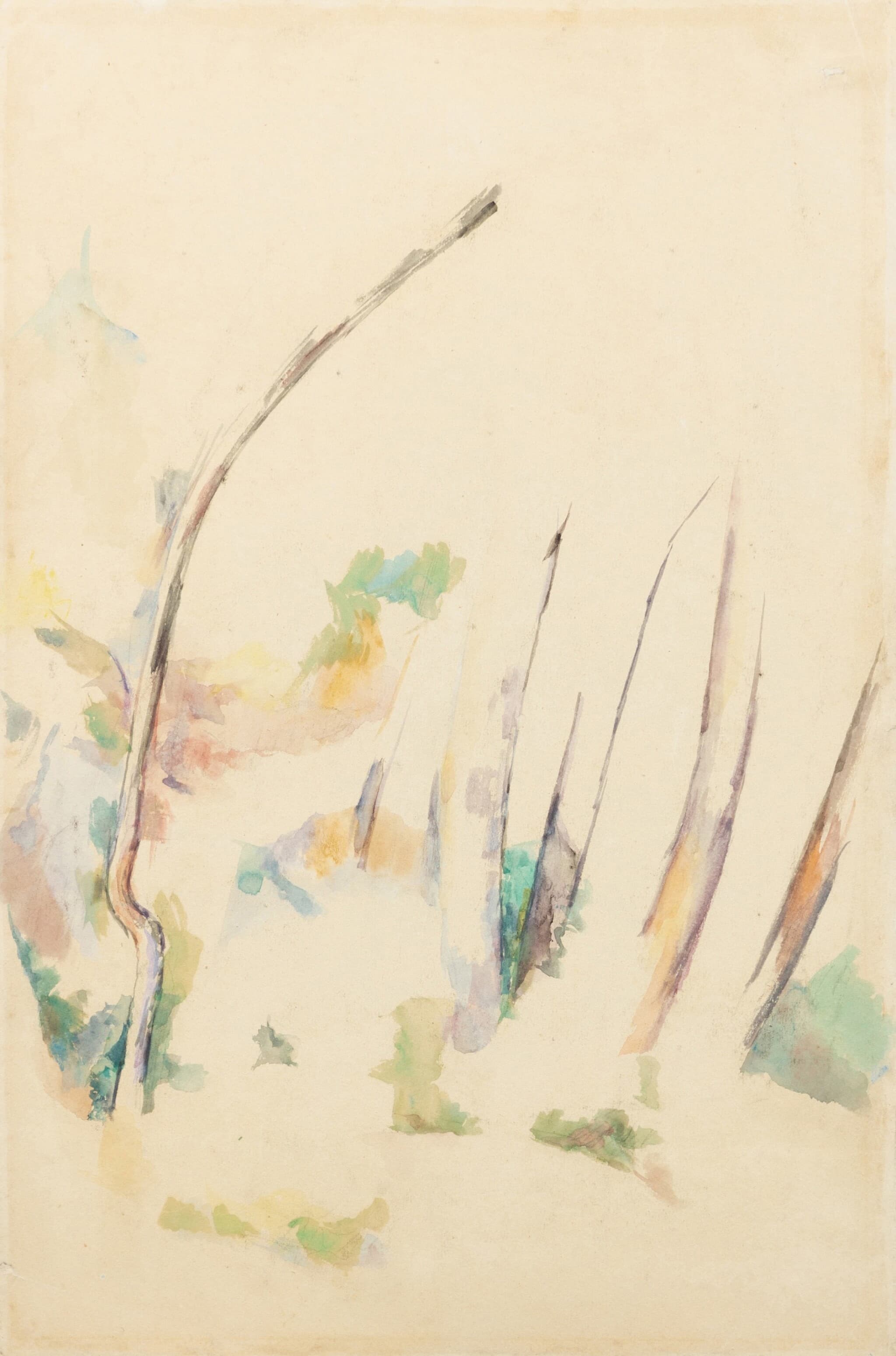 《灌木丛》（undergrowth）｜保罗·塞尚 Paul Cézanne｜约1882-84