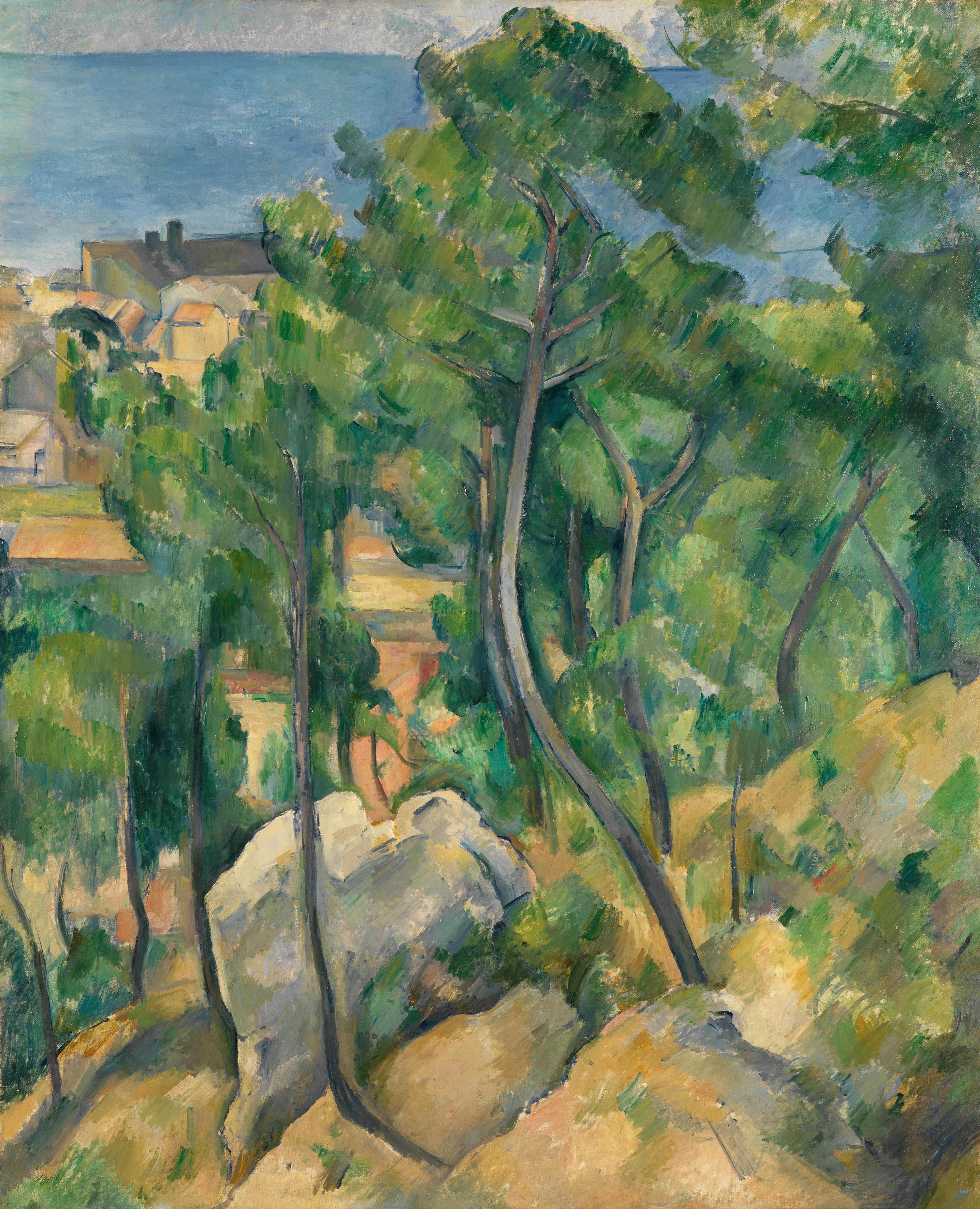 《莱斯塔克的海景》（View of the sea at Lestaque）｜保罗·塞尚 Paul Cézanne｜1883–1885