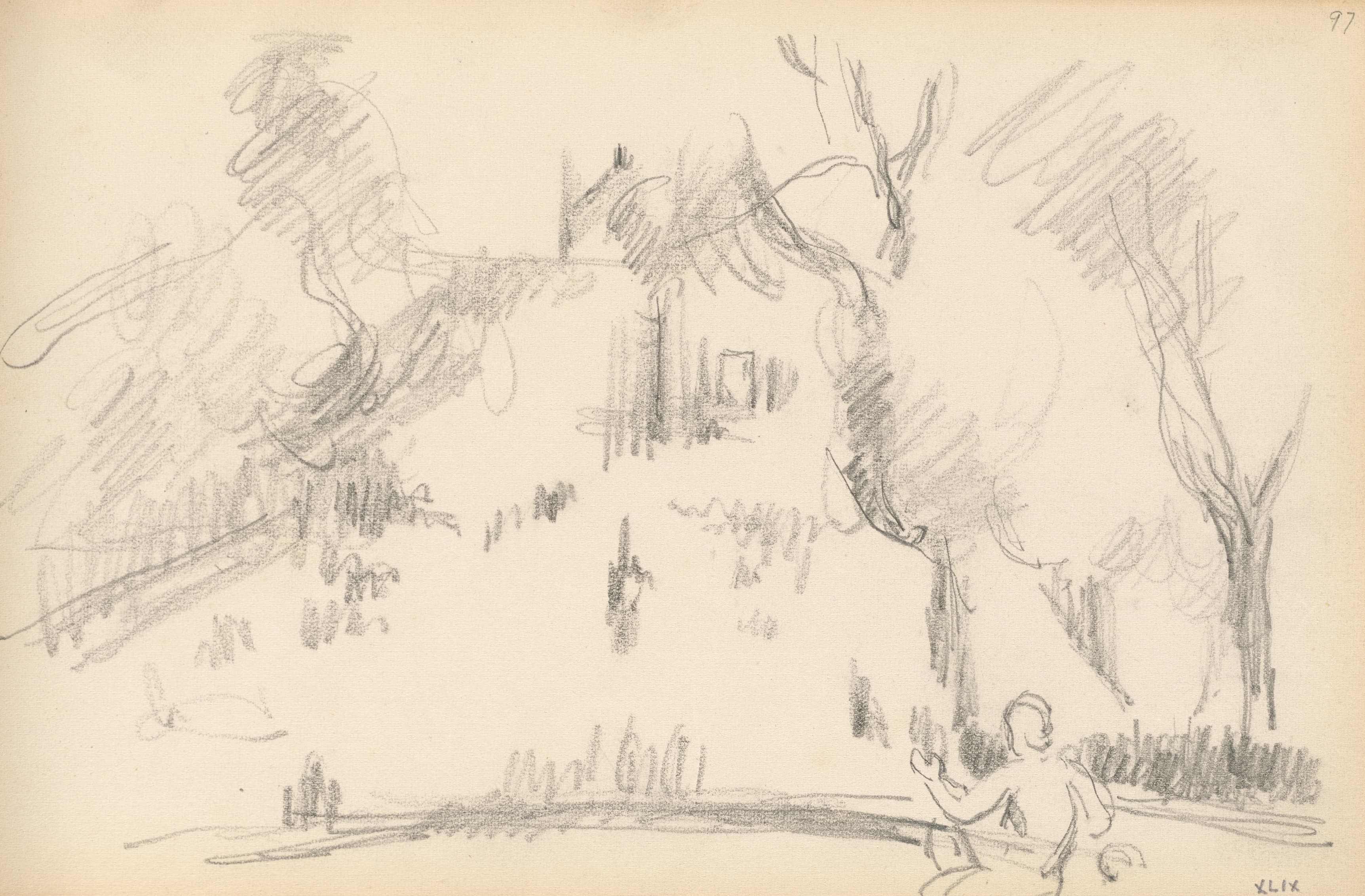 《公园里的房子》（house in a park）｜保罗·塞尚 Paul Cézanne｜1883–1886