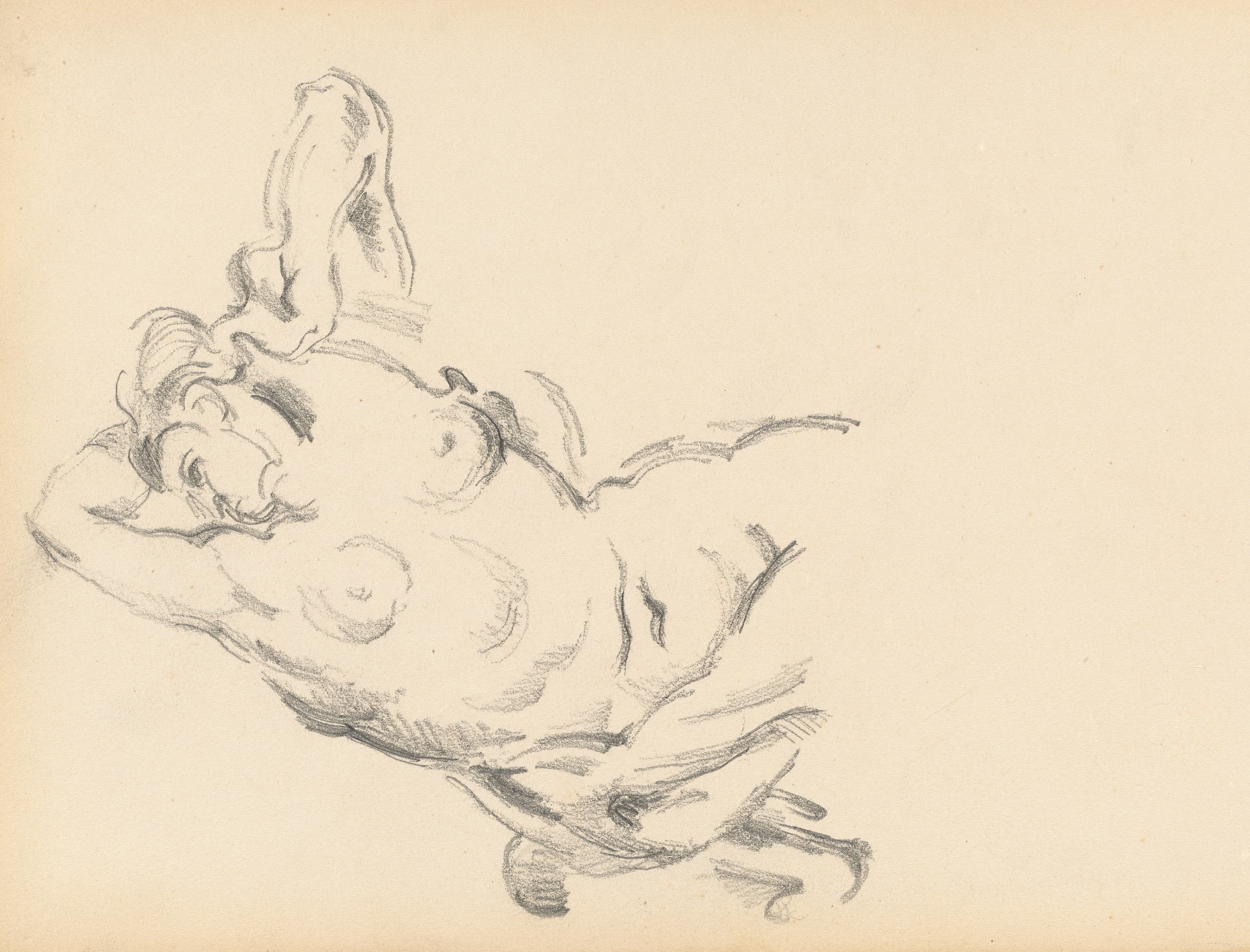 《鲁本斯《亨利四世二世的神化》中寓言人物贝罗娜的研究》（Study of the allegorical figure Bellona in Rubens The Apotheosis of Henry IV II）｜保罗·塞尚 Paul Cézanne｜1883–1886