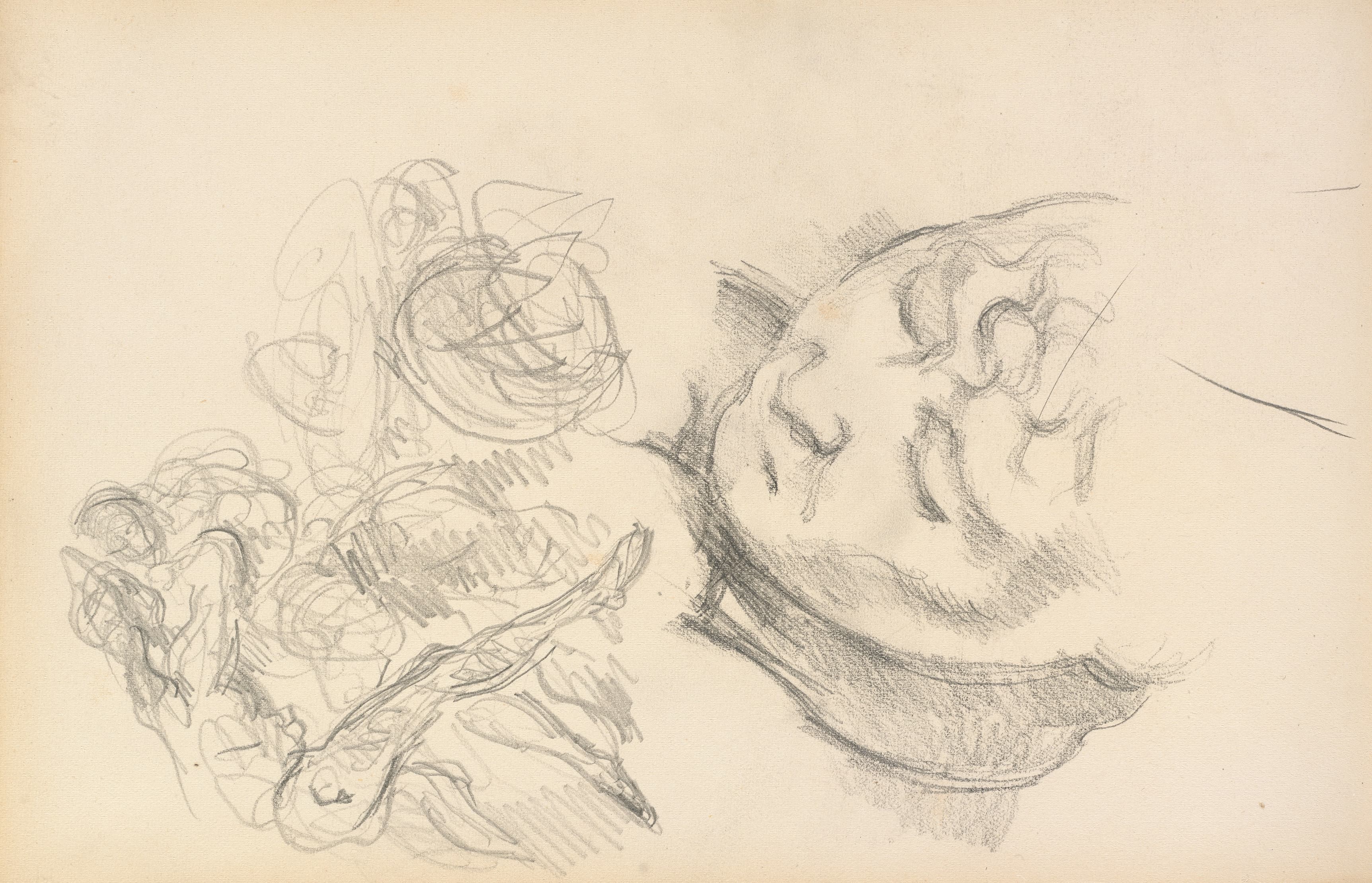 《研究包括塞尚夫人》（studies including madame cezanne）｜保罗·塞尚 Paul Cézanne｜1884–1887