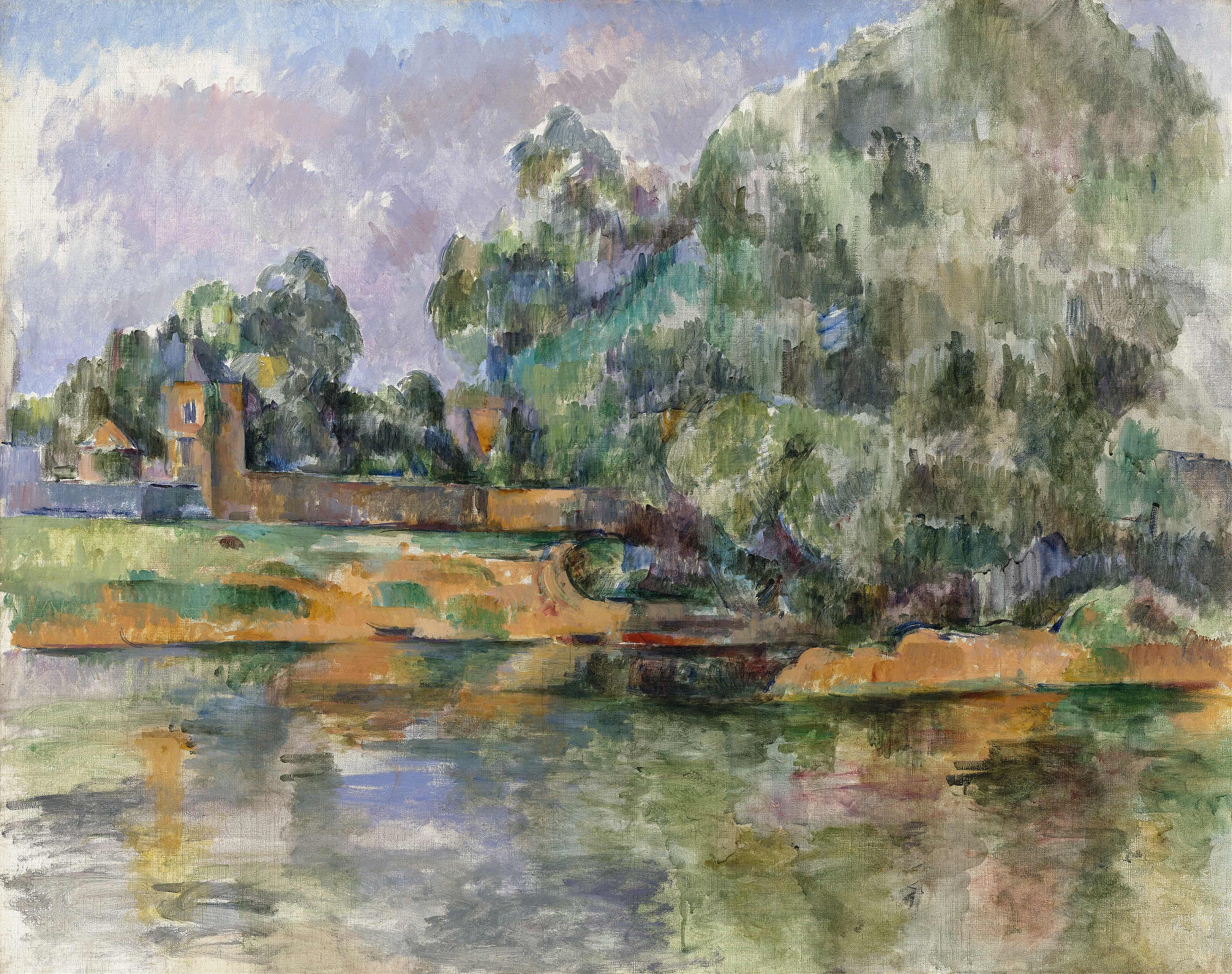 《棉兰 c 塞纳河畔》（banks of the seine at medan c）｜保罗·塞尚 Paul Cézanne｜1885–1890