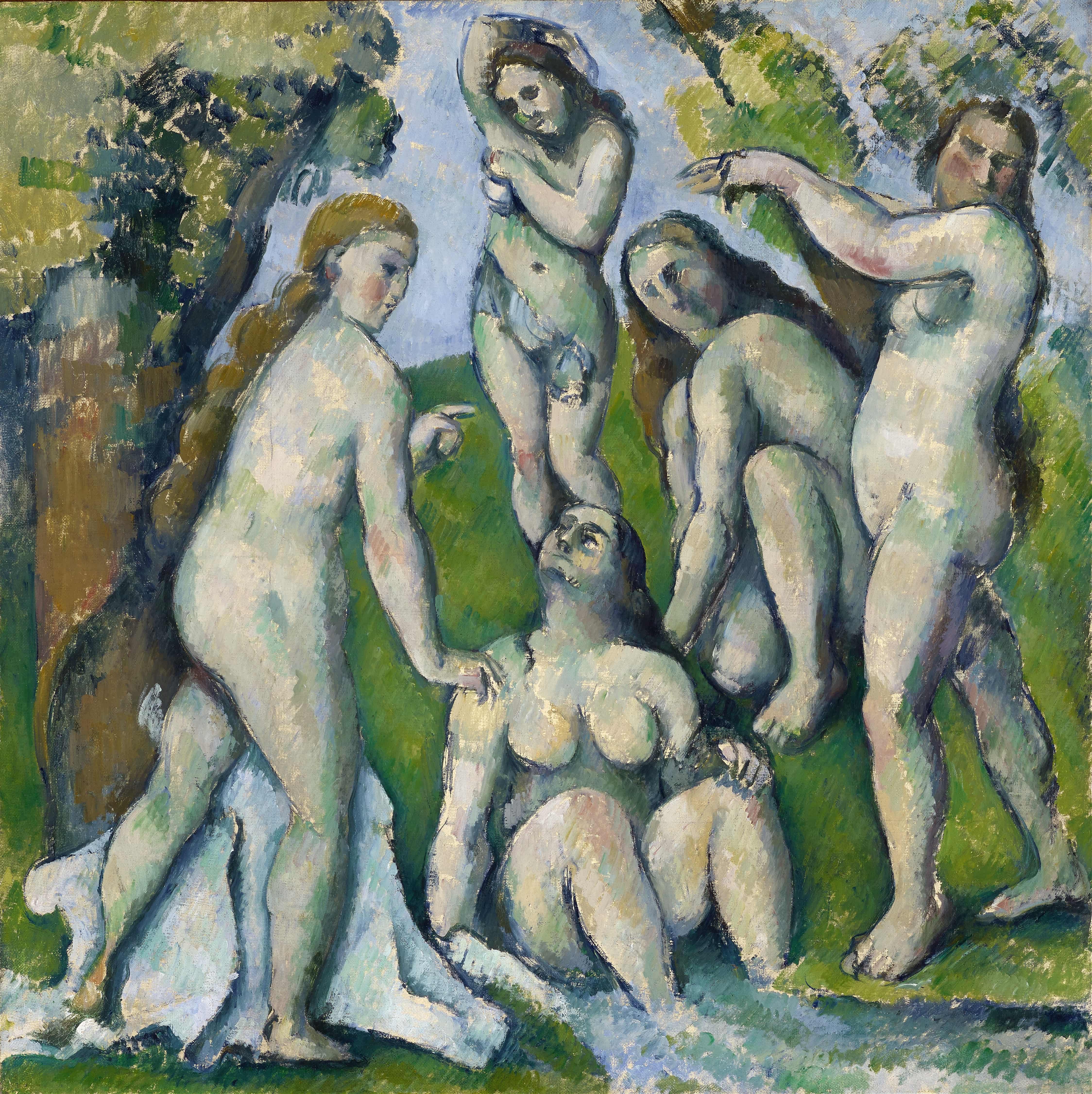 《五个沐浴者》（five bathers）｜保罗·塞尚 Paul Cézanne｜1885–1887