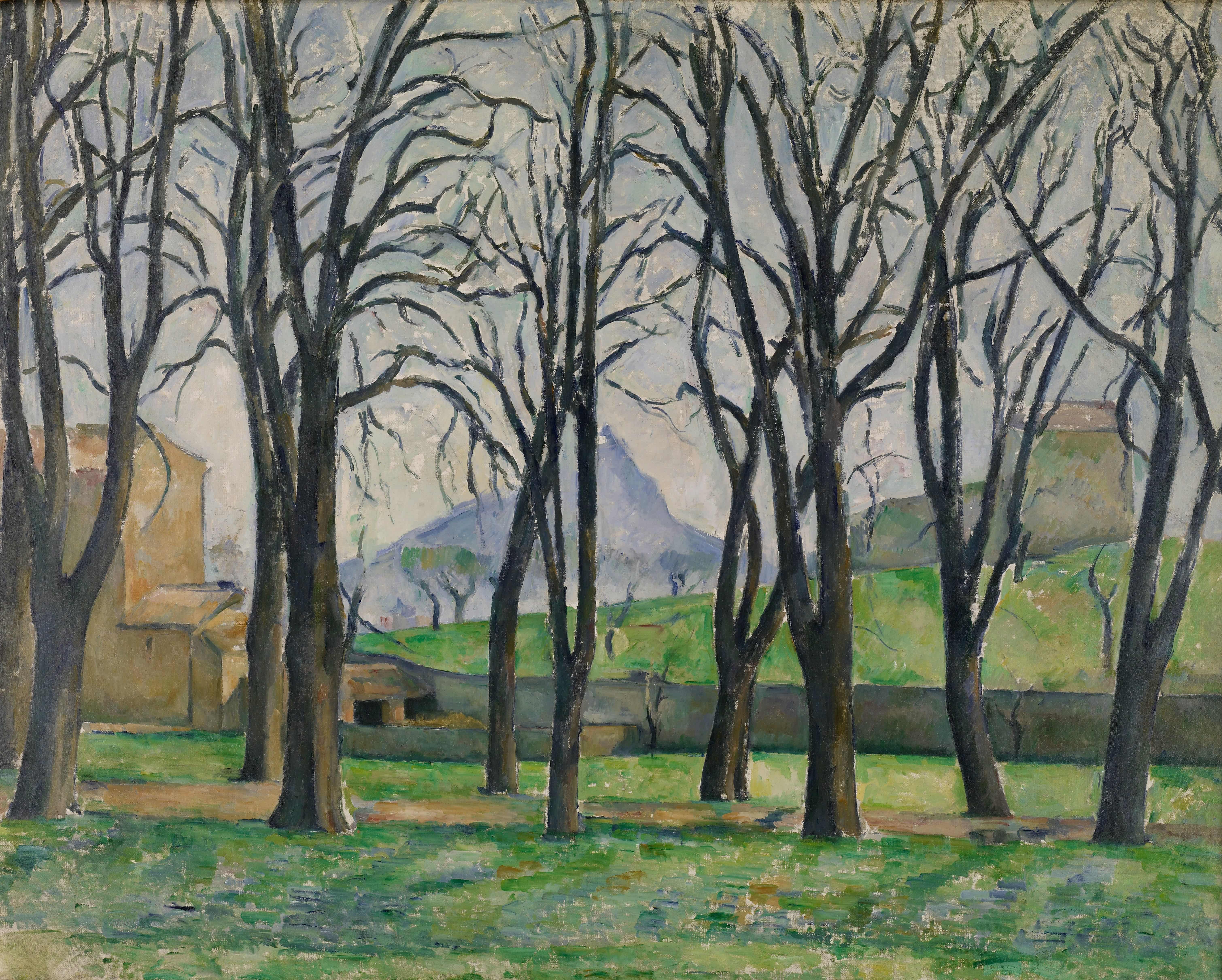 《jas de bouffan c 的栗树》（chestnut trees at jas de bouffan c）｜保罗·塞尚 Paul Cézanne｜1885–1886