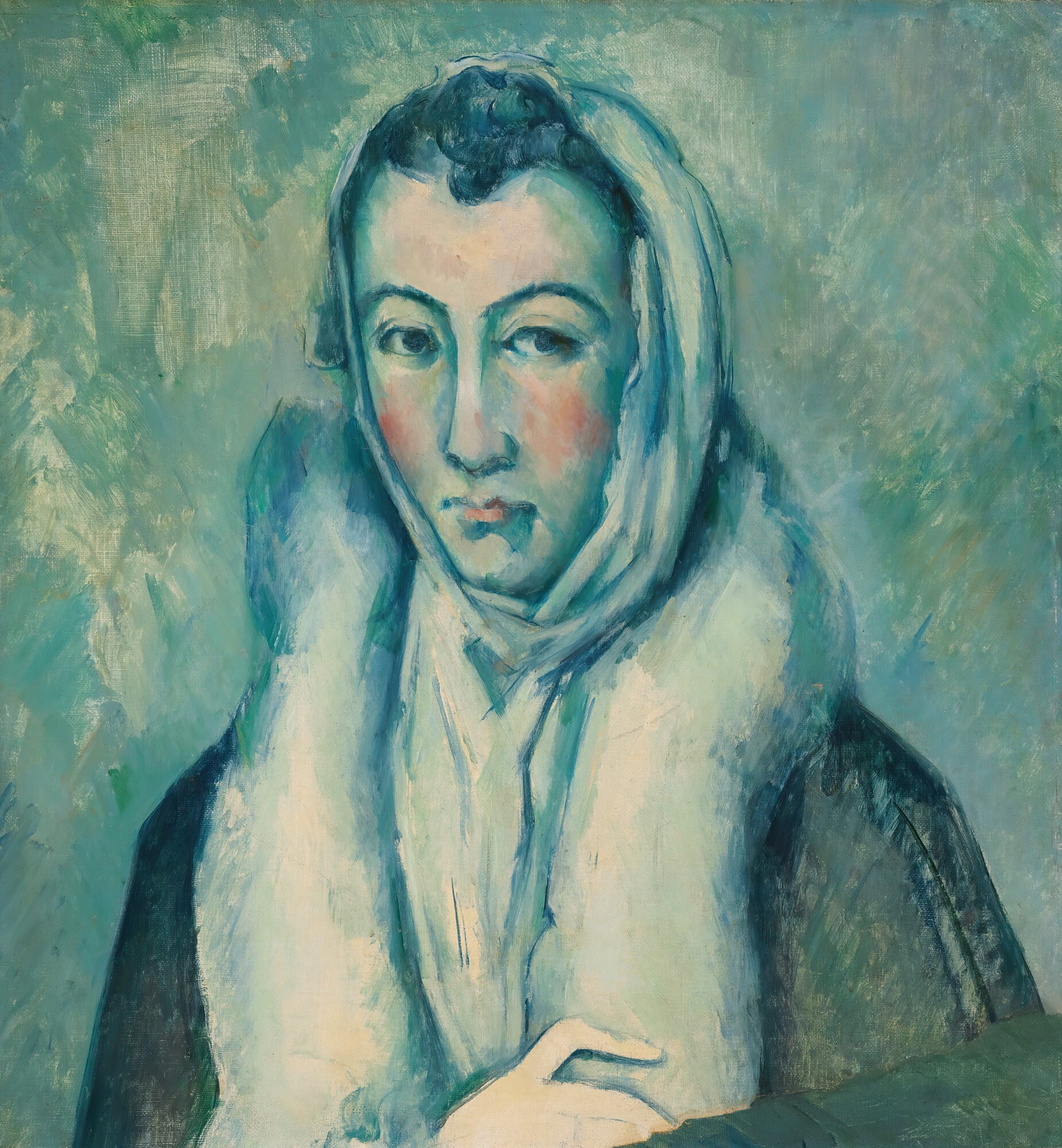 《格列柯笔下的带着貂的女人》（the woman with an ermine according to Greco）｜保罗·塞尚 Paul Cézanne｜1885–1886