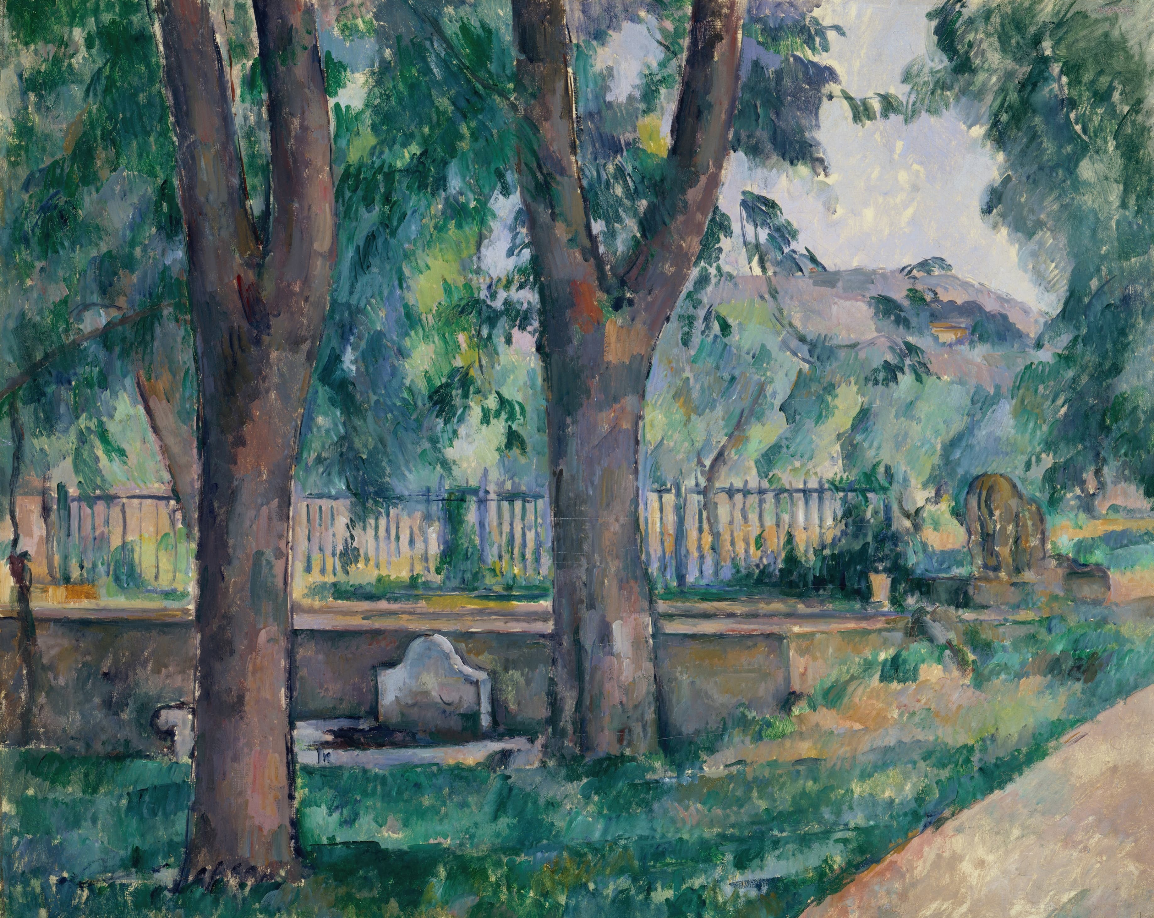 《jas de bouffan 的泳池》（the pool at jas de bouffan）｜保罗·塞尚 Paul Cézanne｜约188586
