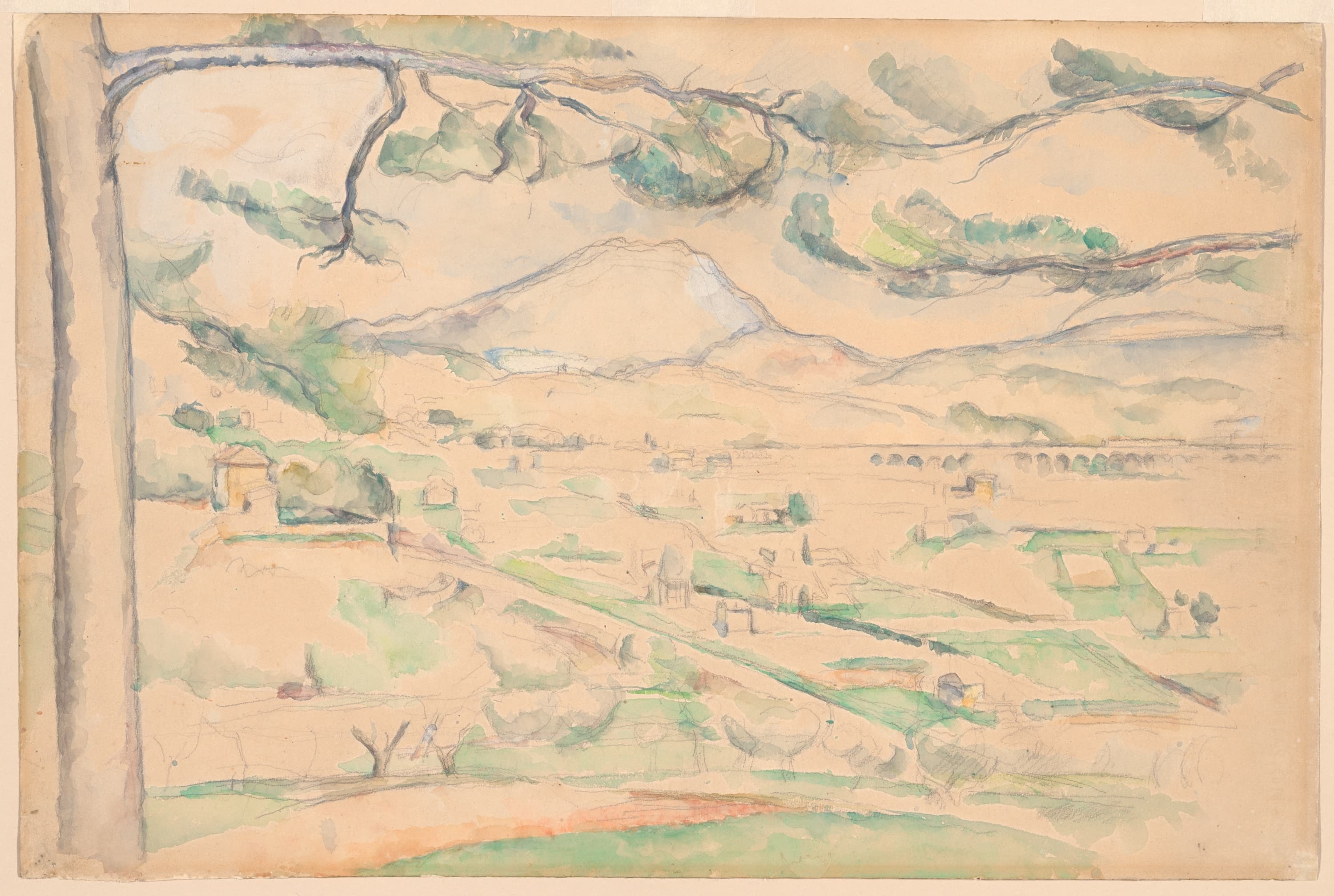 《山圣胜利弧谷c》（mountain saint victory the arc valley c）｜保罗·塞尚 Paul Cézanne｜1885
