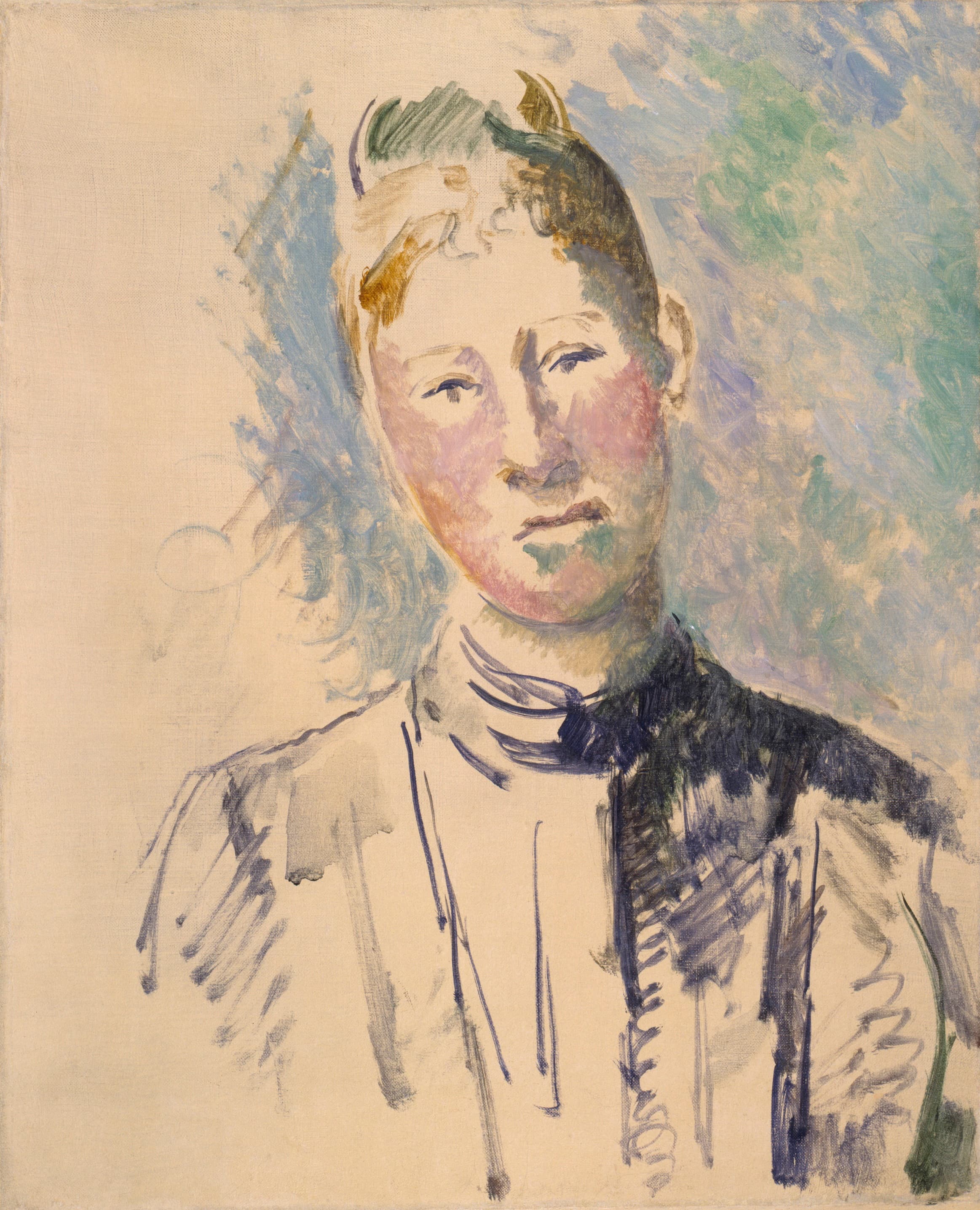 《塞尚夫人》（madame cezanne）｜保罗·塞尚 Paul Cézanne｜1885