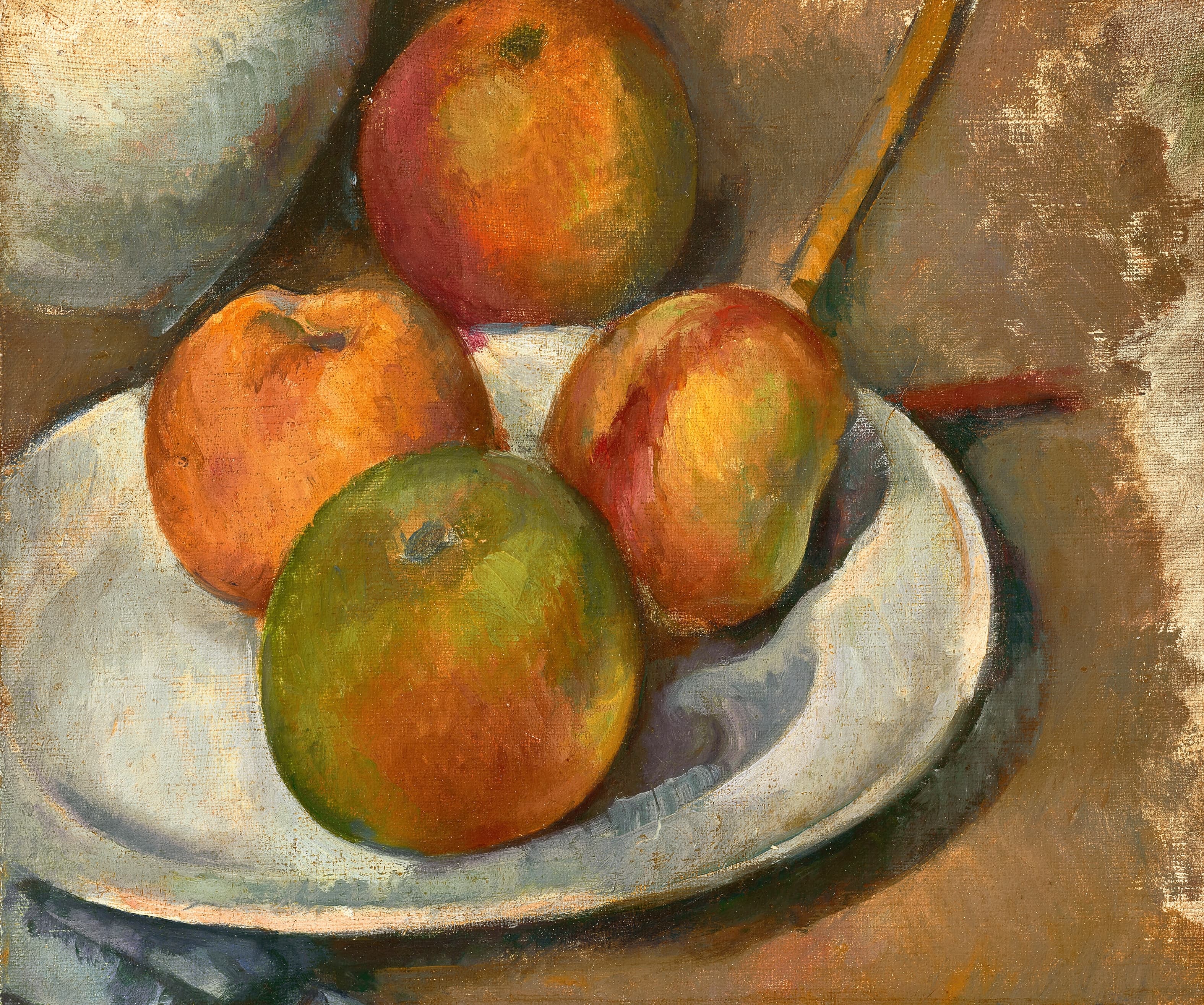 《四个苹果和一把刀》（four apples and a knife）｜保罗·塞尚 Paul Cézanne｜约1885