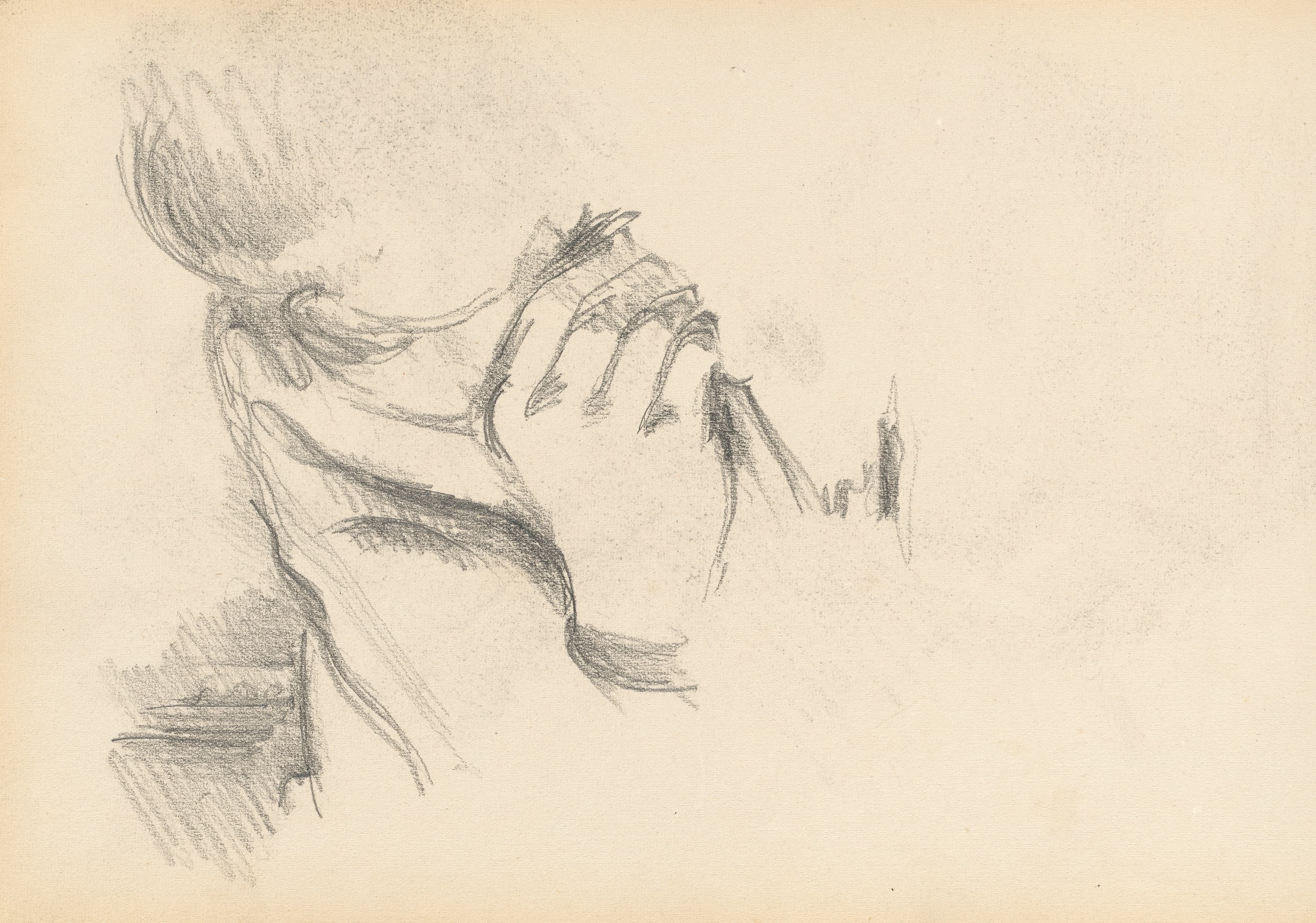 《男孩 c 的手和肩膀》（hand and shoulder of a boy c）｜保罗·塞尚 Paul Cézanne｜1885