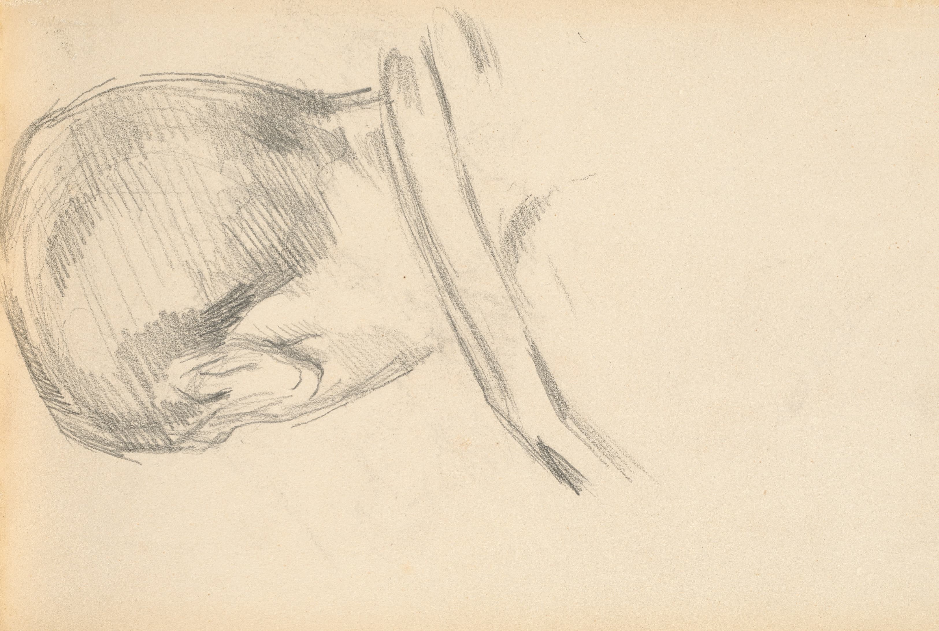 《从后面看到的一个男孩的头 c》（head of a boy seen from behind c）｜保罗·塞尚 Paul Cézanne｜1885