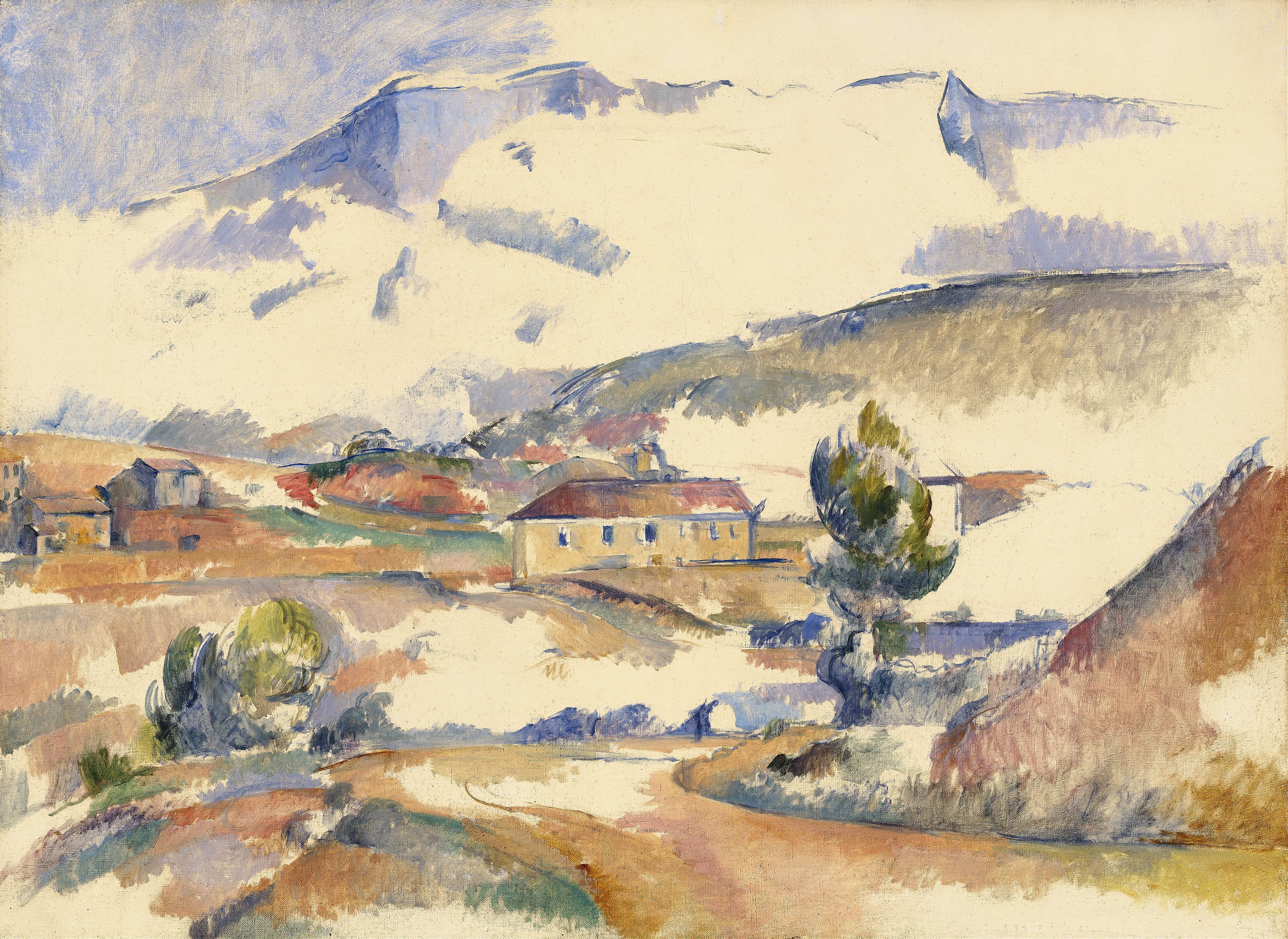 《加尔达讷 C 附近的圣维克多山》（Montagne Sainte Victoire from near Gardanne C）｜保罗·塞尚 Paul Cézanne｜1887