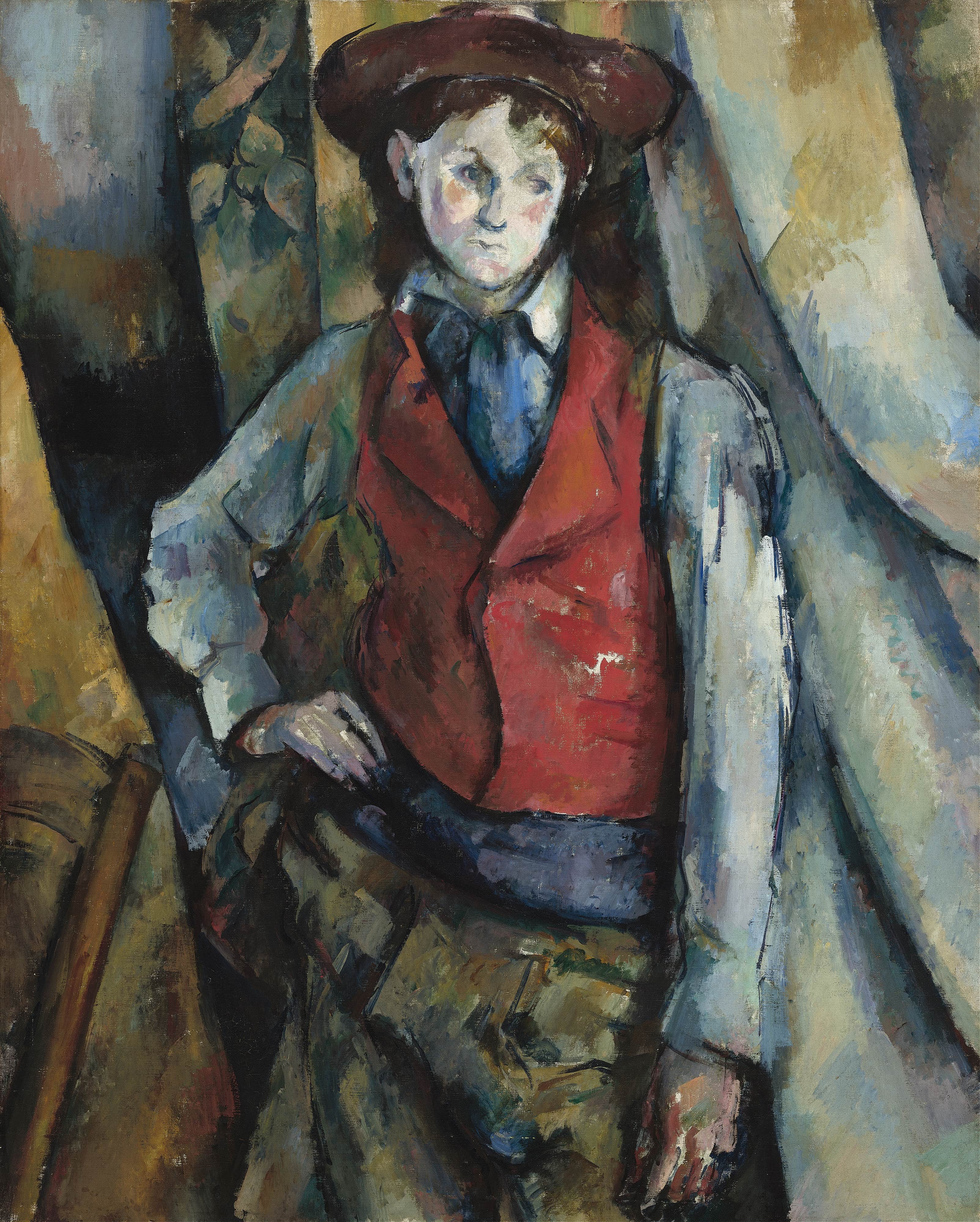 《穿红马甲的男孩》（Boy in a Red Waistcoat）｜保罗·塞尚 Paul Cézanne｜1888–1890