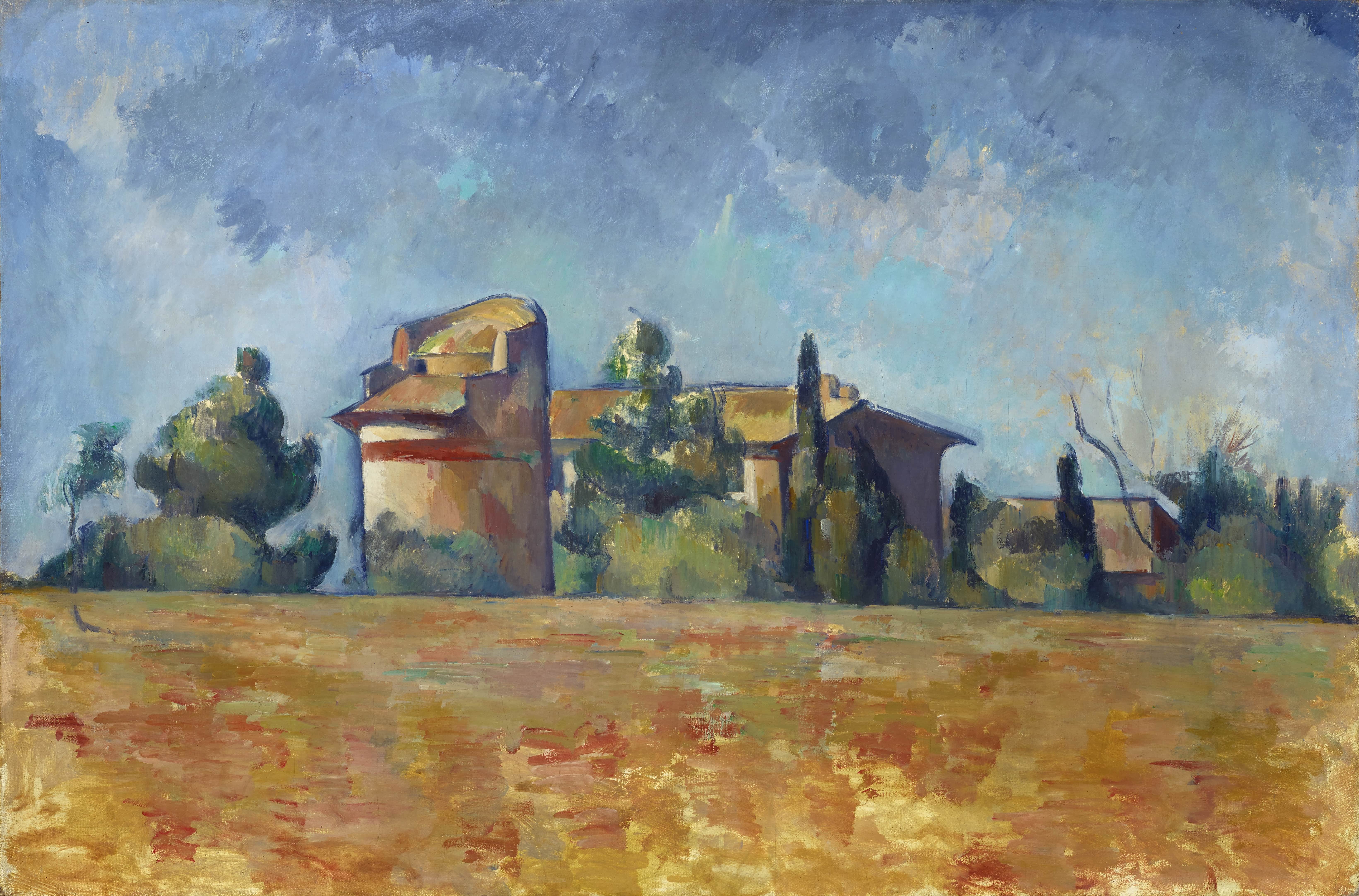 《贝尔维尤鸽舍》（the pigeon house of bellevue）｜保罗·塞尚 Paul Cézanne｜1888–1892