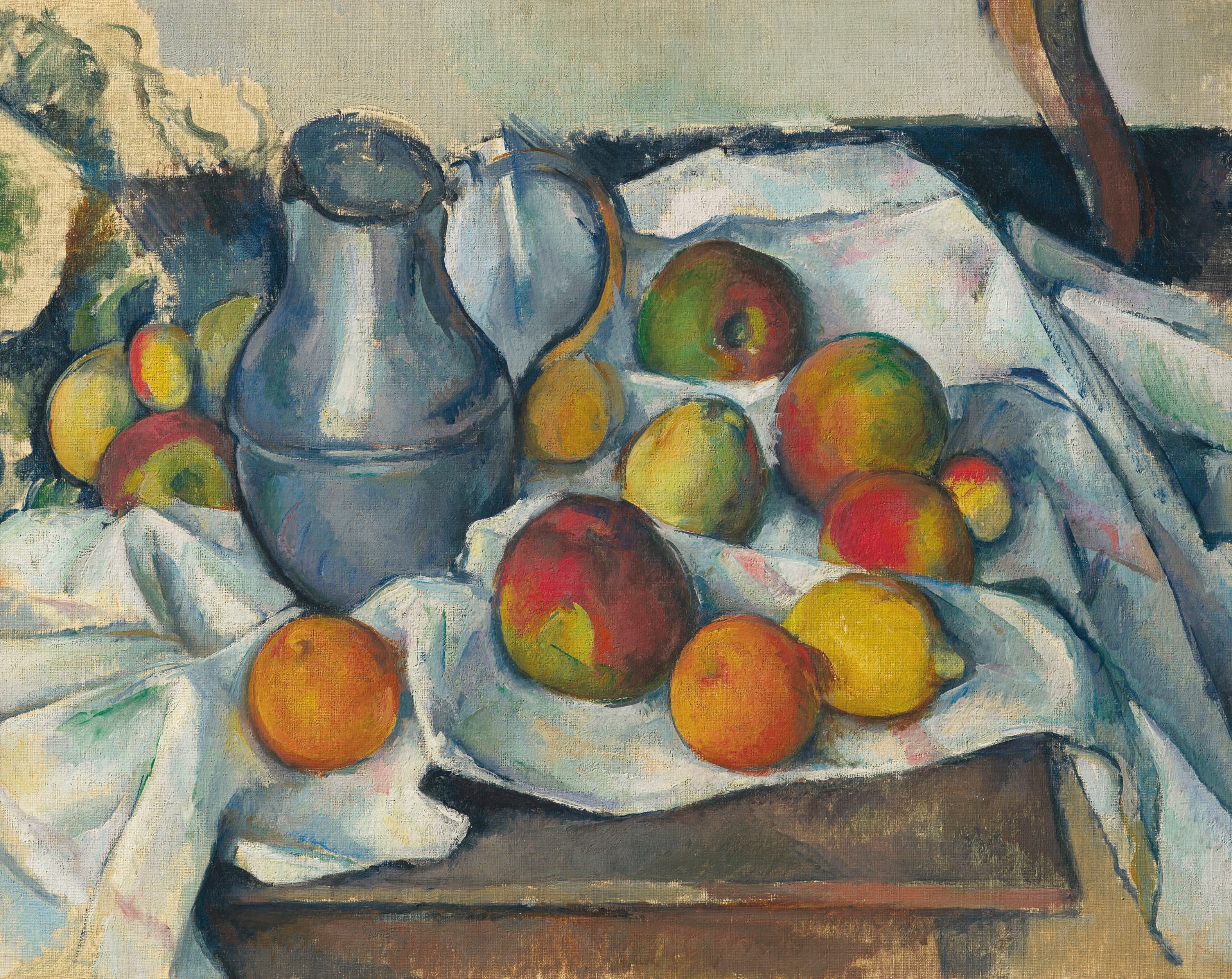《水壶和水果》（kettle and fruit）｜保罗·塞尚 Paul Cézanne｜1888–1890
