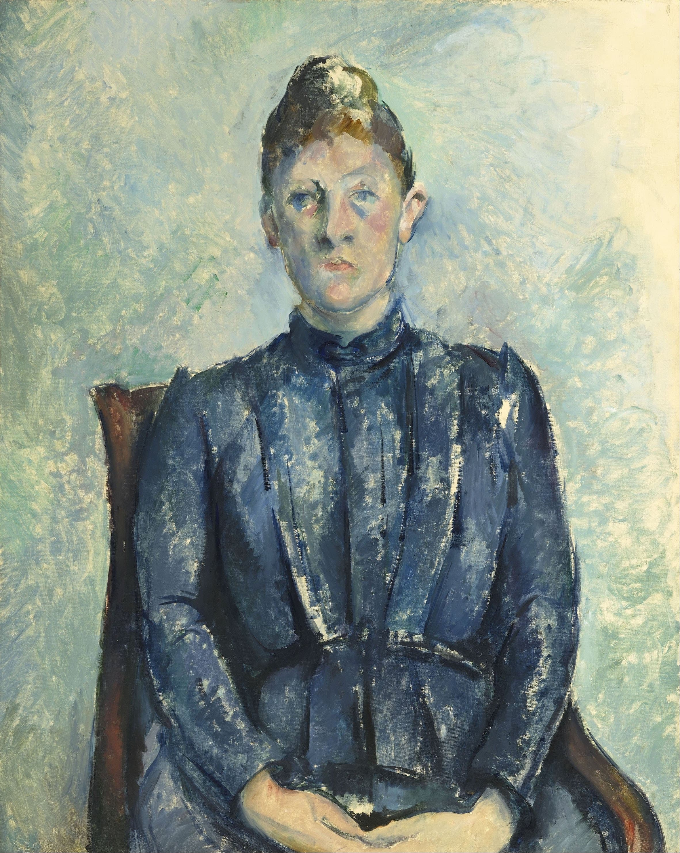 《塞尚夫人的肖像》（portrait of madame cezanne）｜保罗·塞尚 Paul Cézanne｜约1890