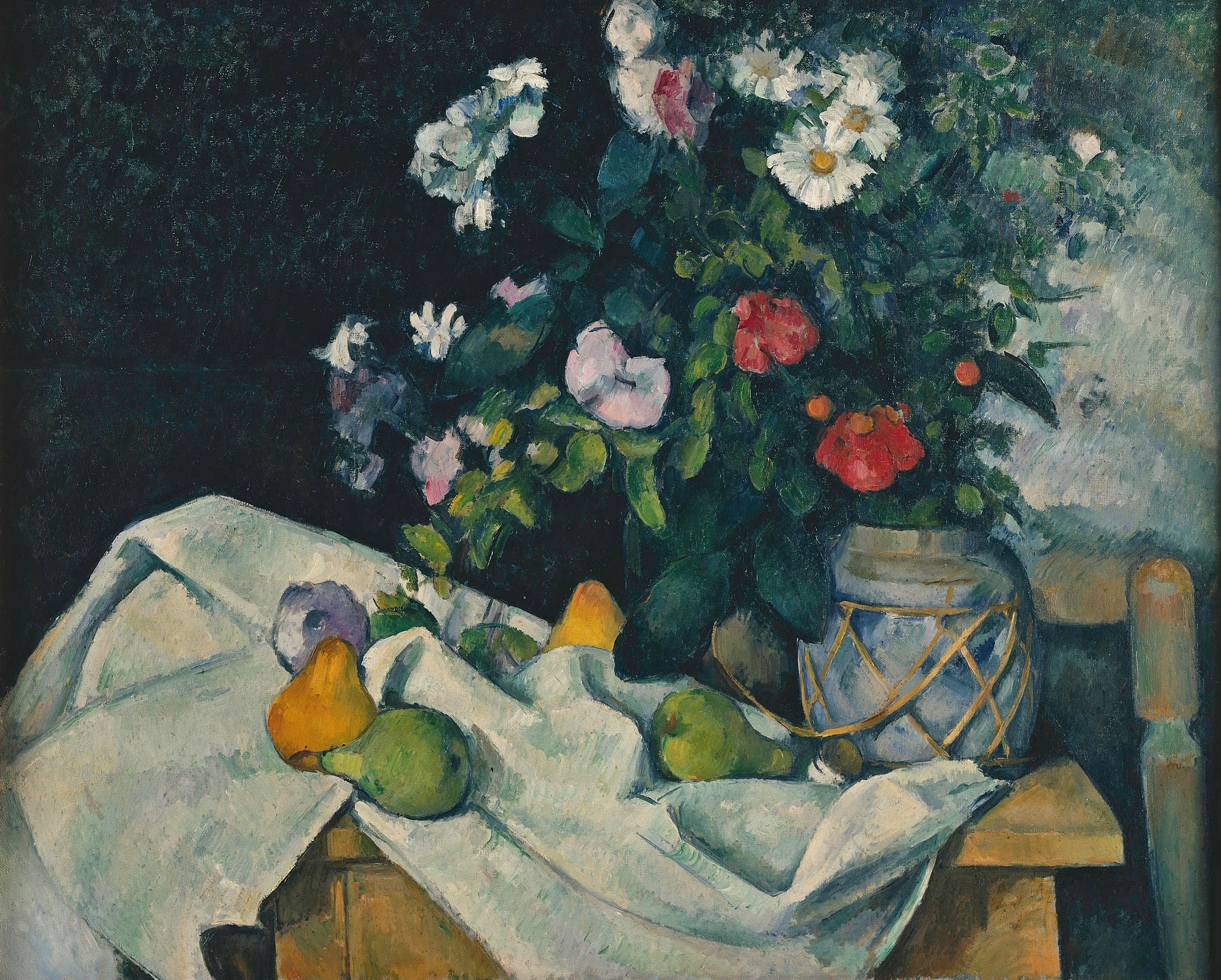 《1888 年至》（still life with flowers and fruit between 1888 and）｜保罗·塞尚 Paul Cézanne｜1890