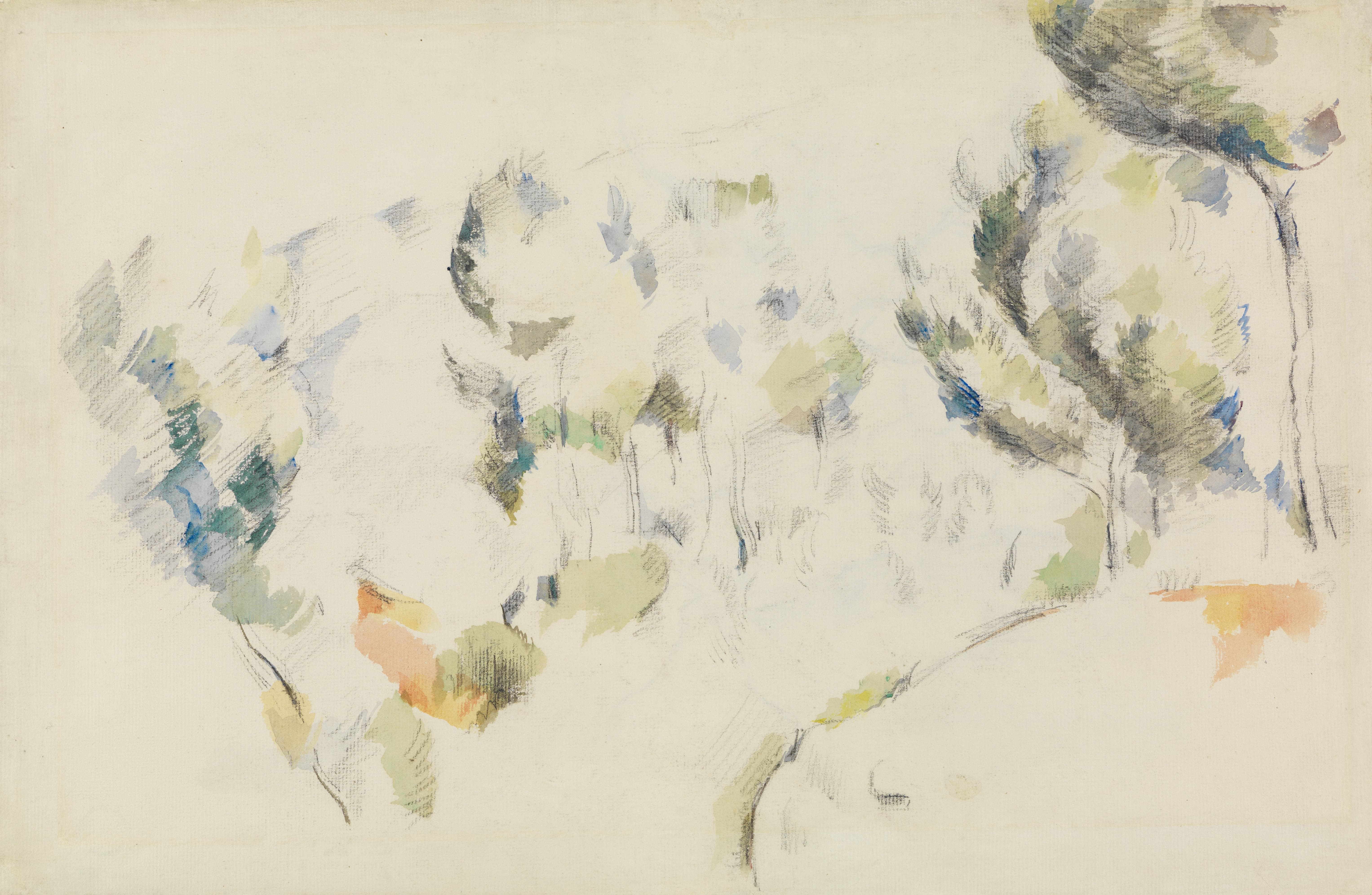 《有树的山谷》（valley with trees）｜保罗·塞尚 Paul Cézanne｜1890–1892