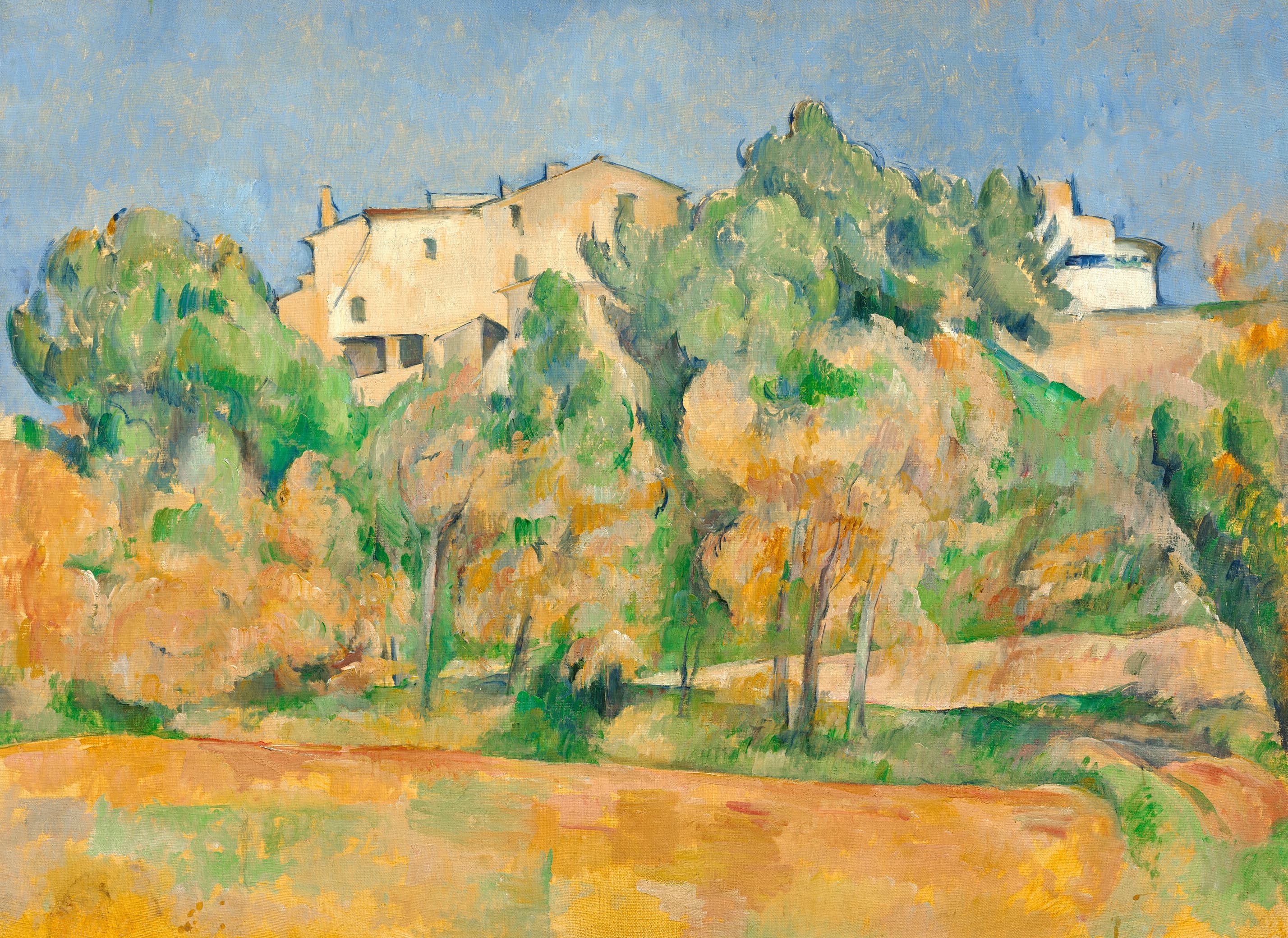 《贝尔维尤别墅和鸽舍》（bellevue house and dovecote）｜保罗·塞尚 Paul Cézanne｜1890