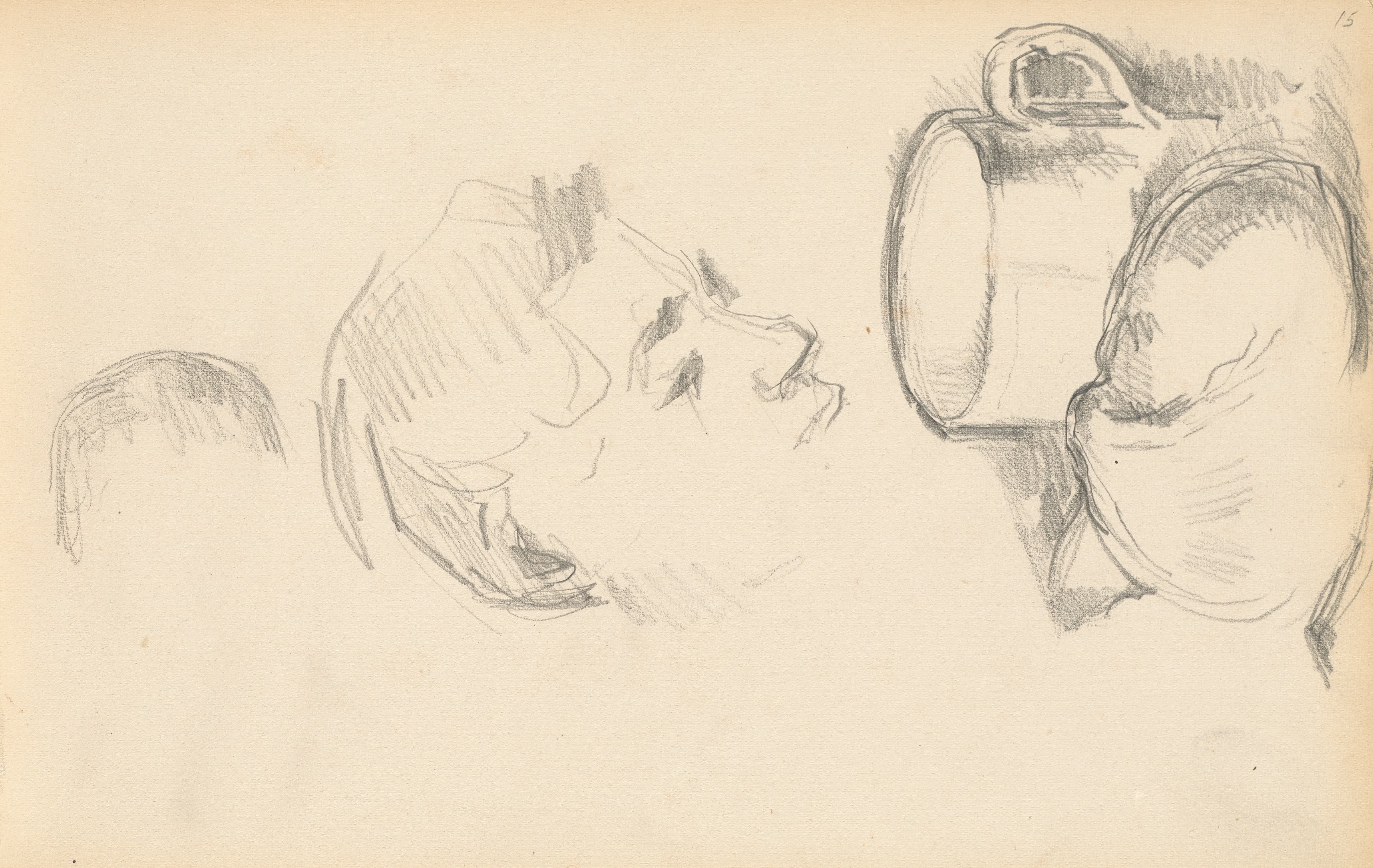 《一个头、一个杯子和一个面包卷》（a head a cup and a bread roll）｜保罗·塞尚 Paul Cézanne｜1891–1894