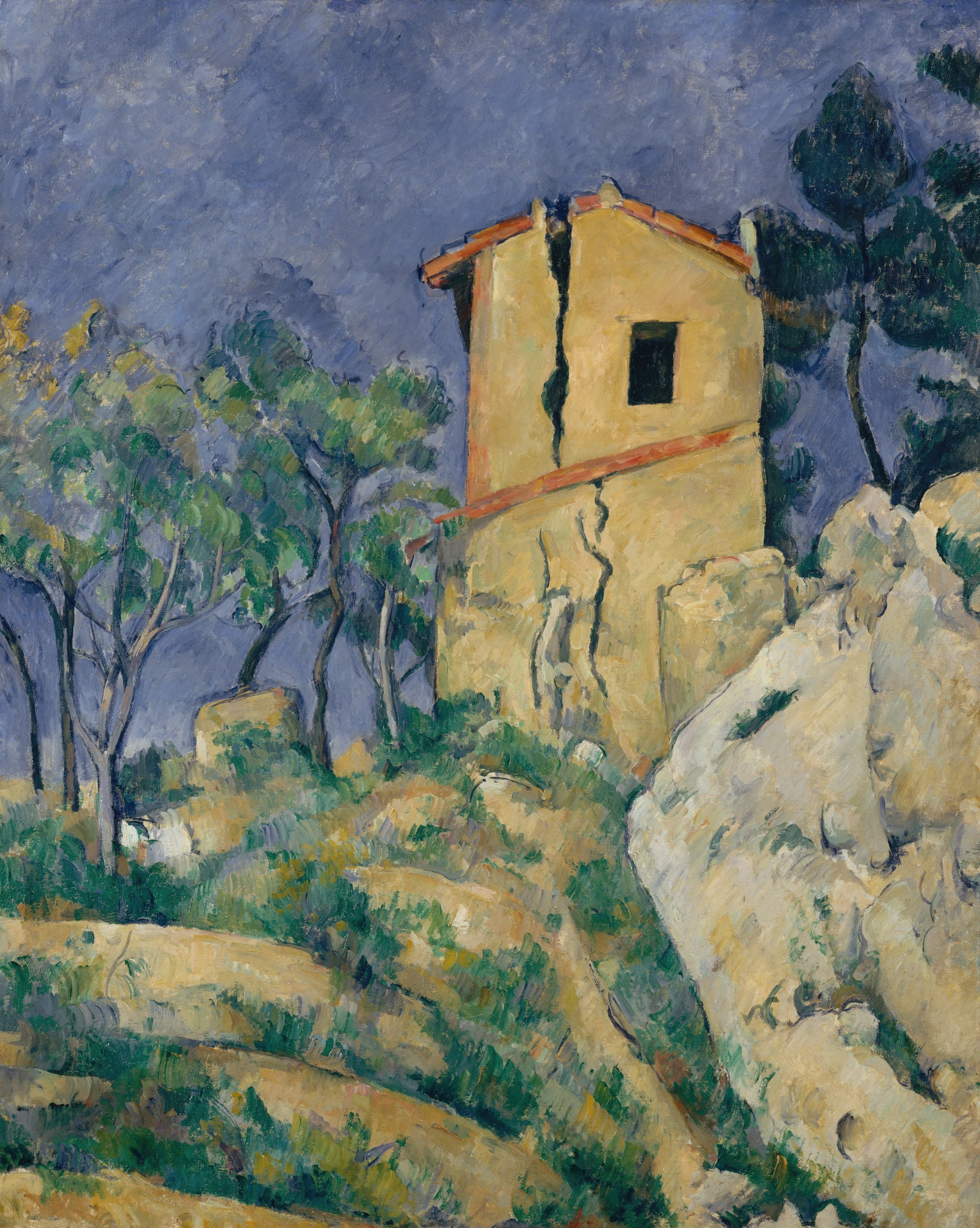 《墙壁开裂的房子》（the house with the cracked walls）｜保罗·塞尚 Paul Cézanne｜1892–1894