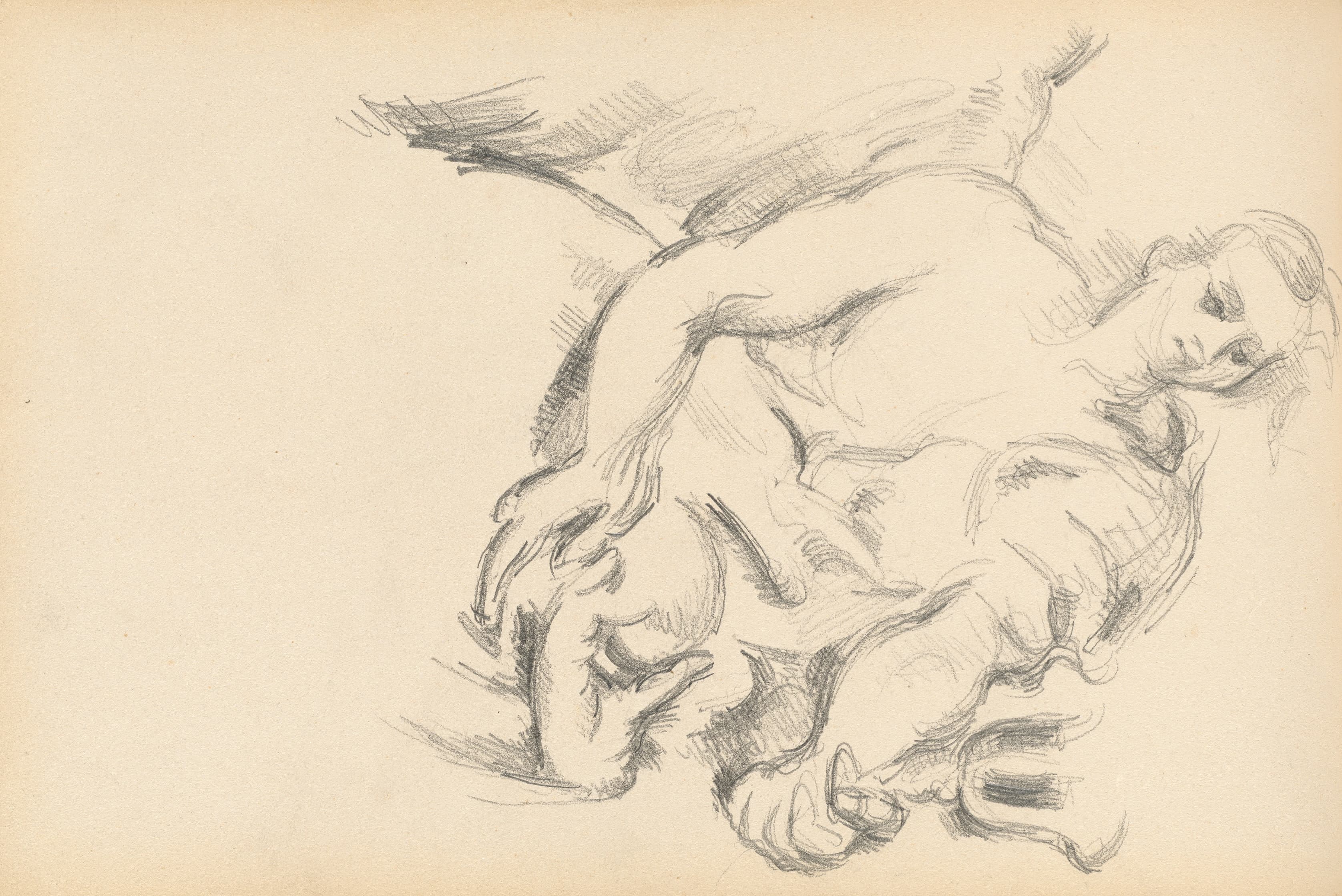 《鲁本斯先知以利亚中的天使研究》（study of an angel in rubens the prophet elijah）｜保罗·塞尚 Paul Cézanne｜1892–1895