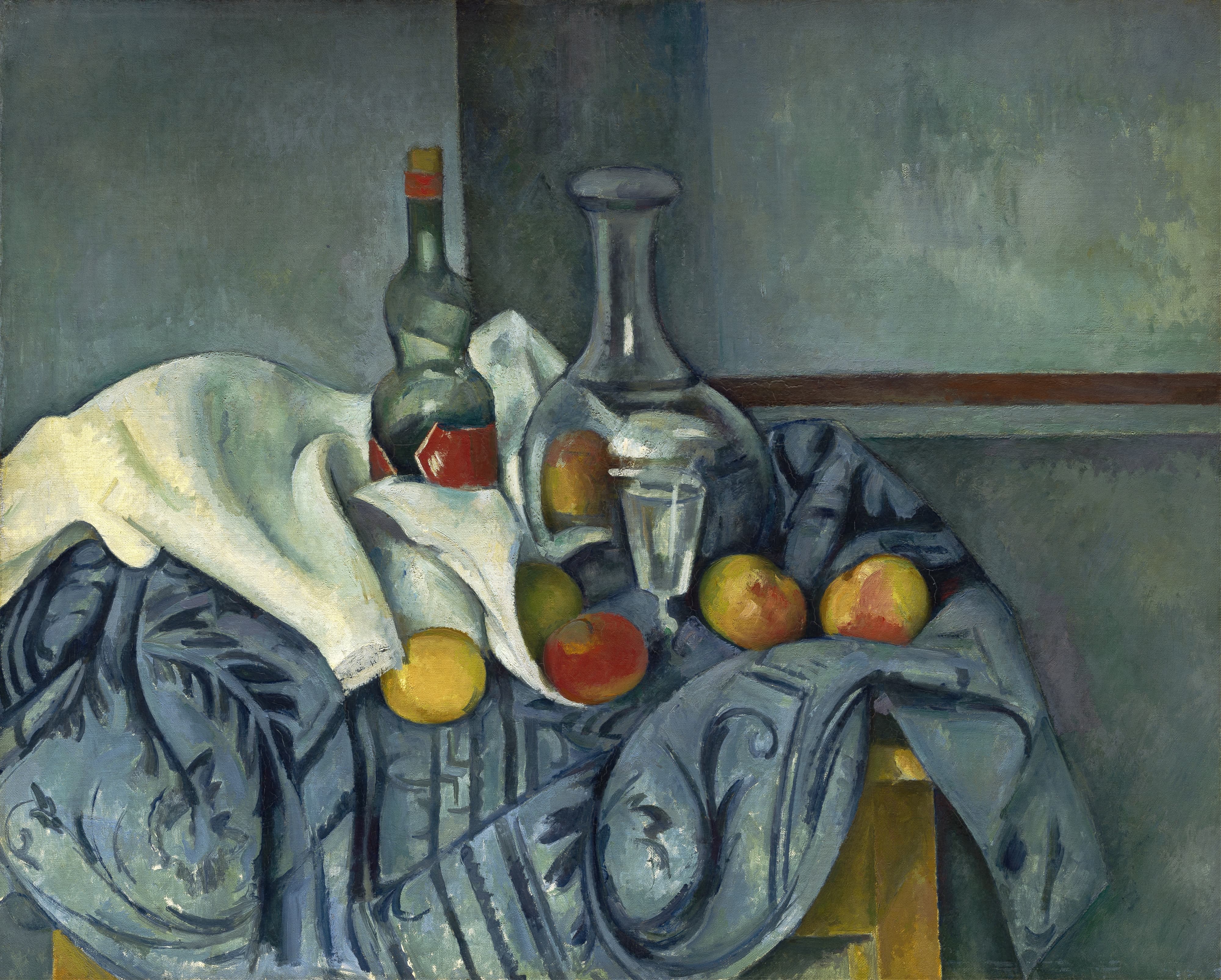 《薄荷瓶》（the peppermint bottle）｜保罗·塞尚 Paul Cézanne｜1893–1895