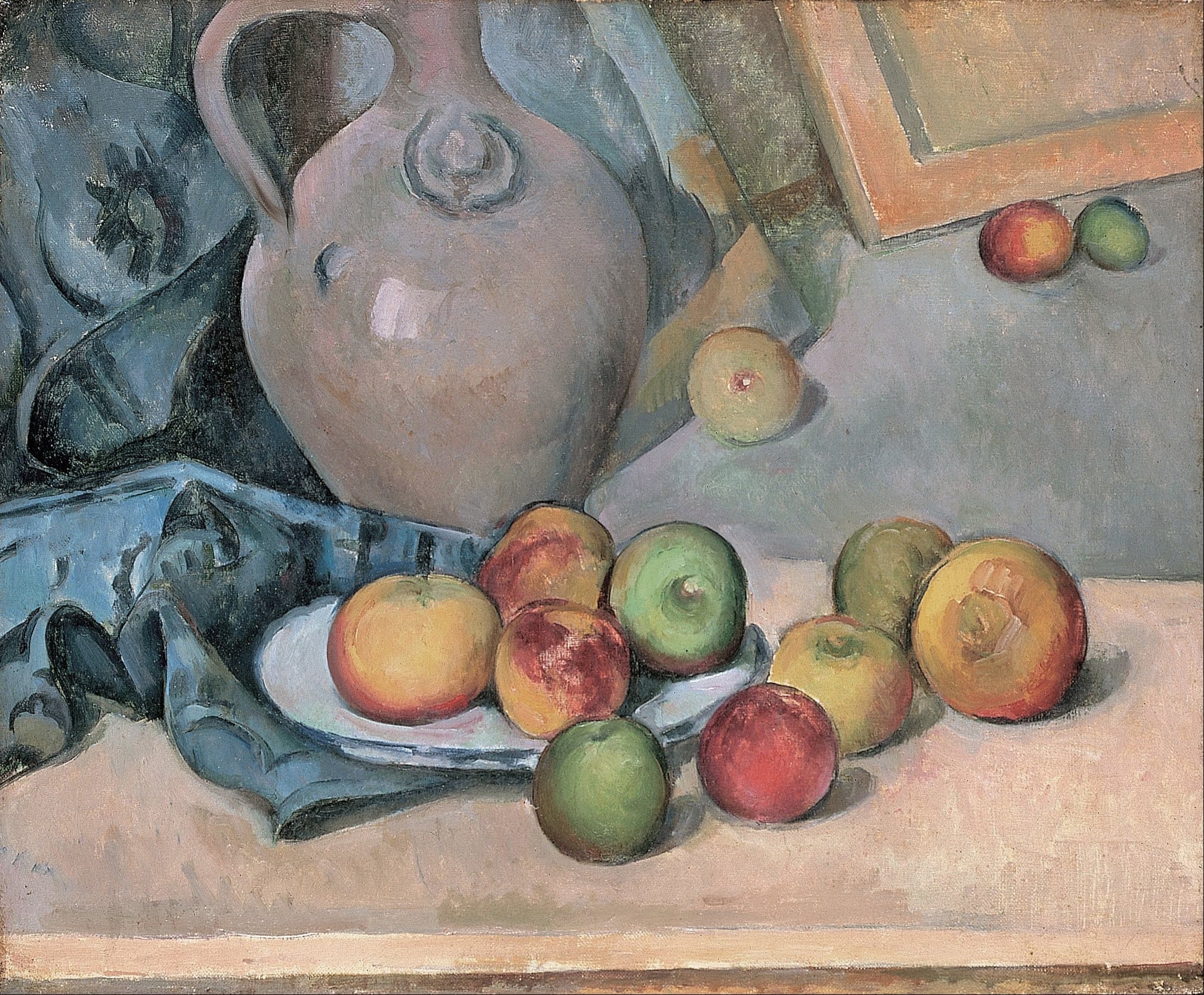《粗陶水罐》（stoneware pitcher）｜保罗·塞尚 Paul Cézanne｜1893–1894