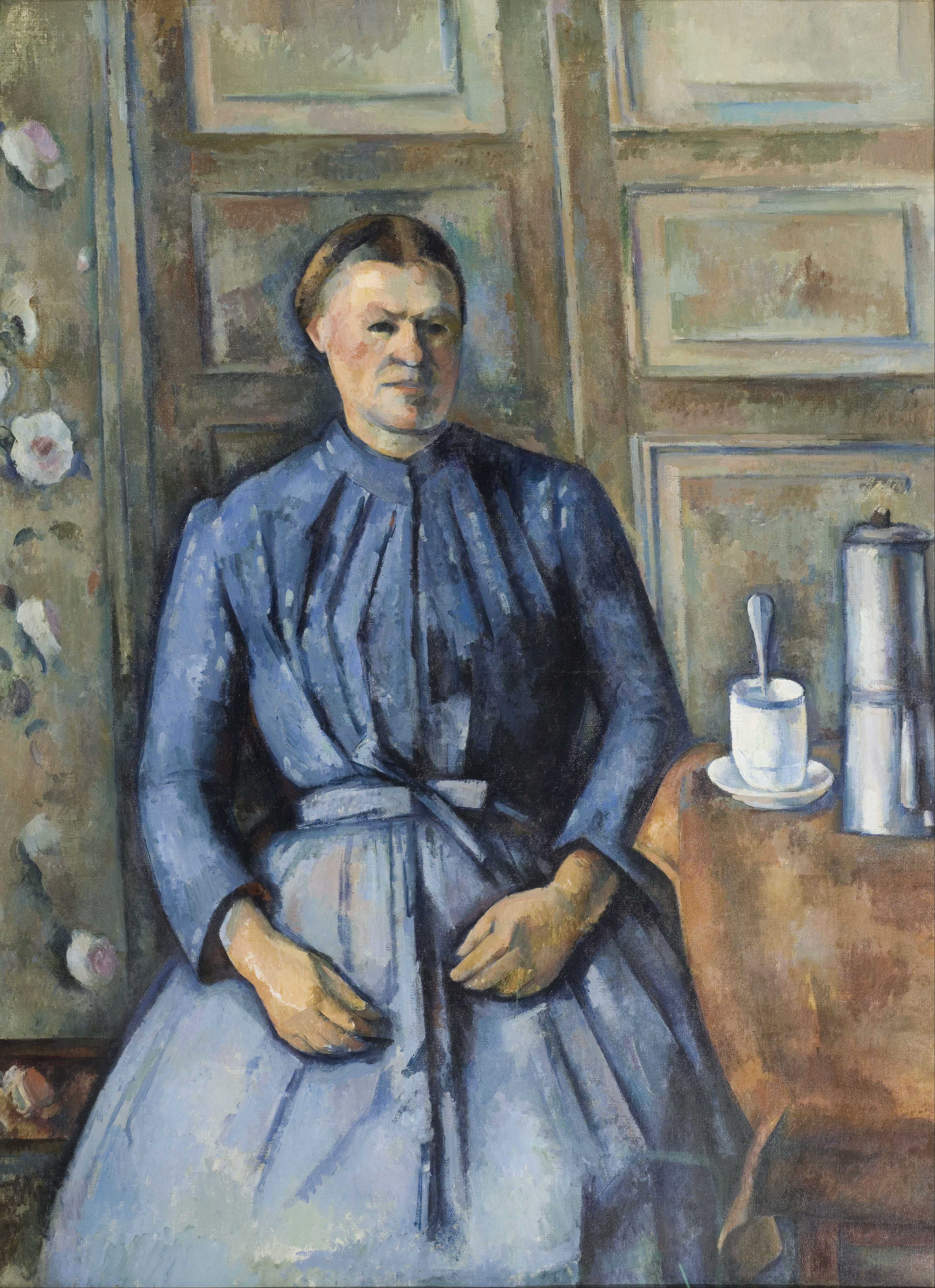 《拿着咖啡壶的女人》（woman with a coffeepot）｜保罗·塞尚 Paul Cézanne｜约1895