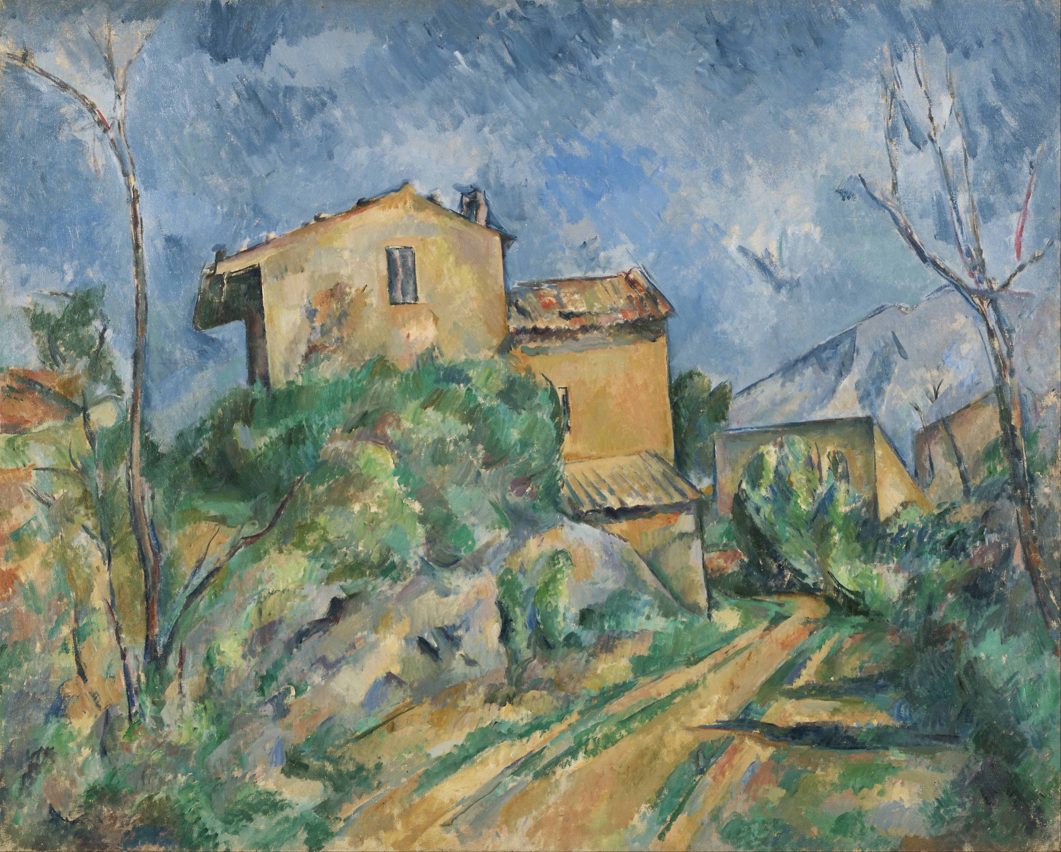 《玛丽亚宅邸，可欣赏黑堡景观》（maison maria with a view of chateau noir）｜保罗·塞尚 Paul Cézanne｜约1895