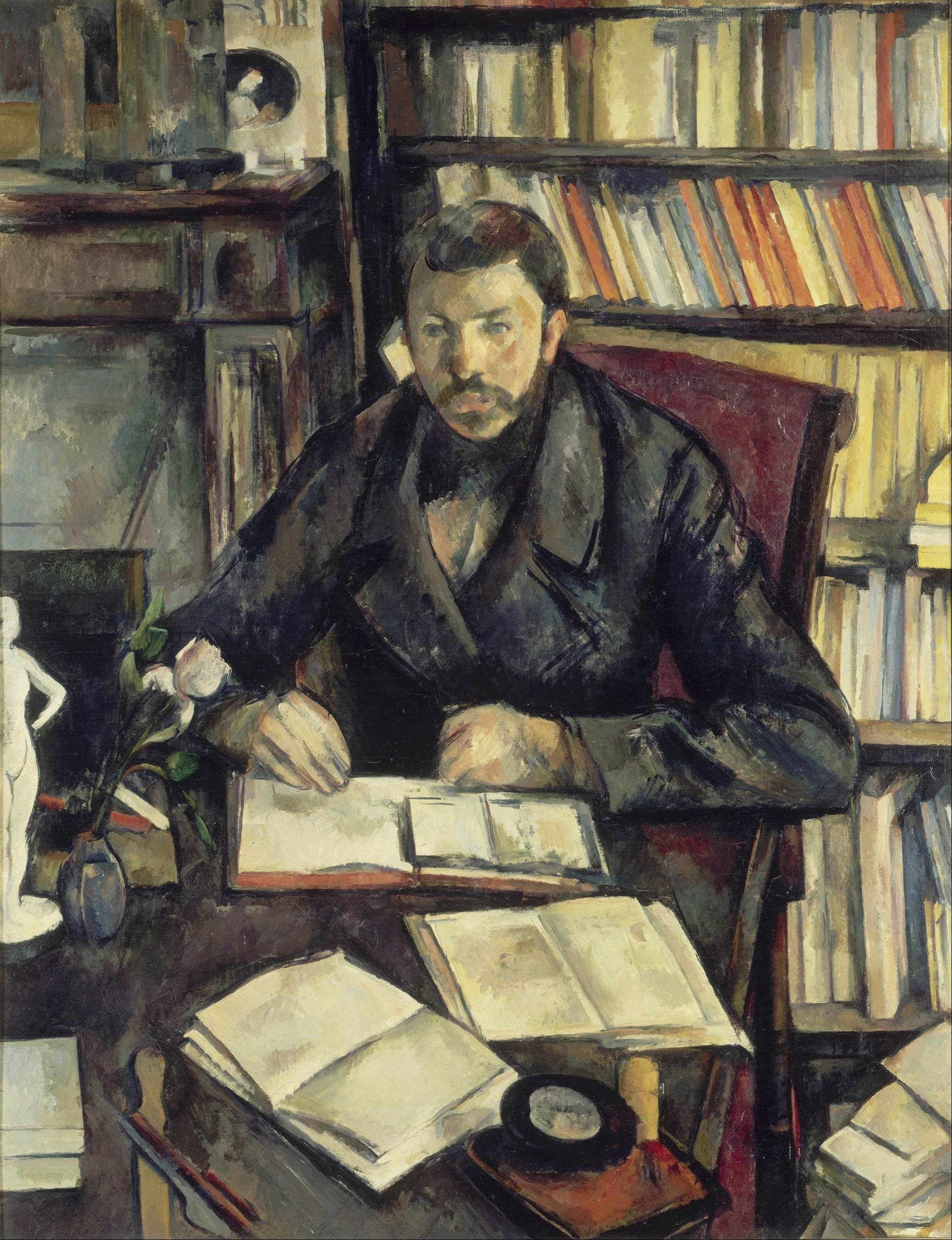 《古斯塔夫·杰弗罗伊》（gustave geffroy）｜保罗·塞尚 Paul Cézanne｜1895–1896