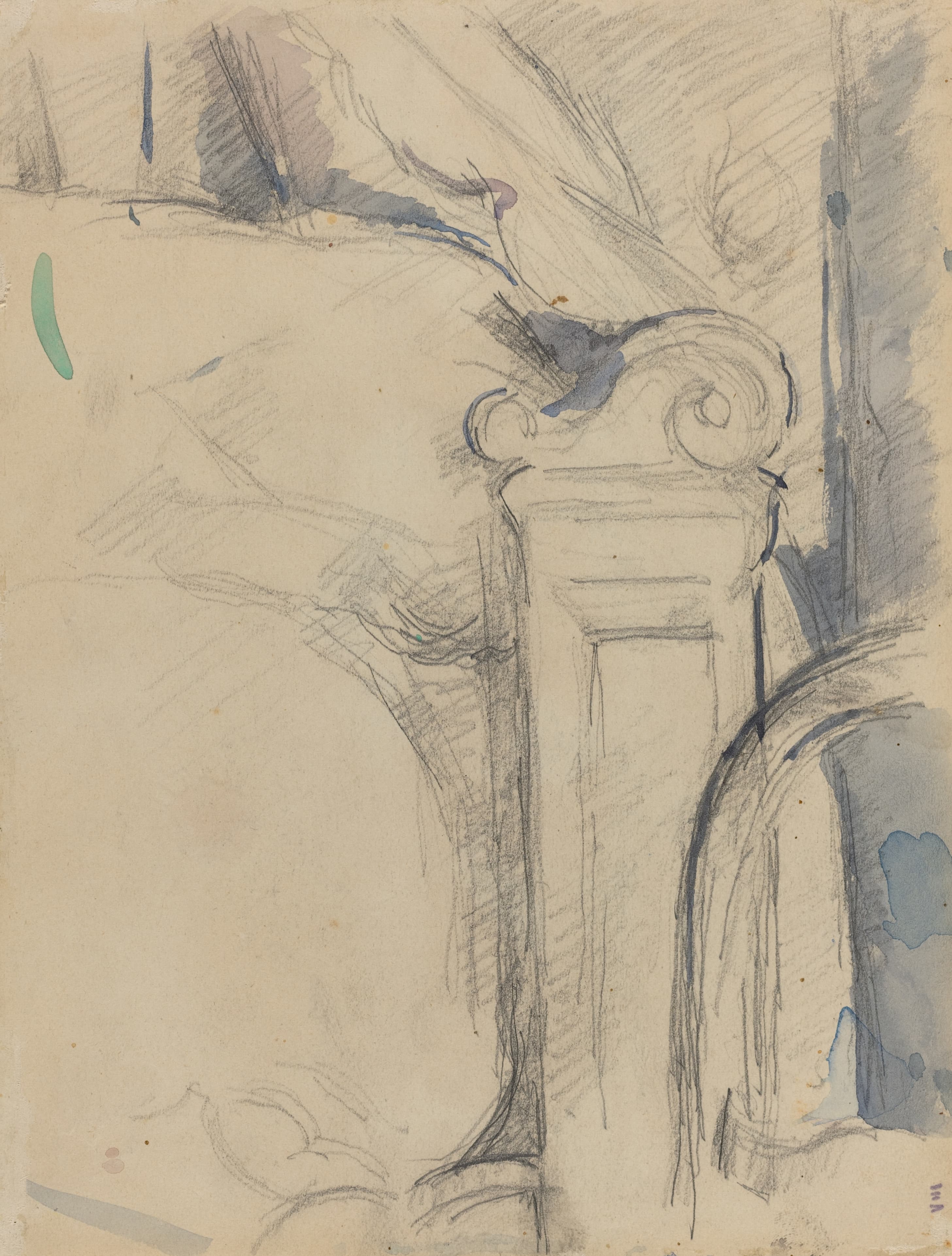 《床柱反面 c》（bedpost verso c）｜保罗·塞尚 Paul Cézanne｜1895