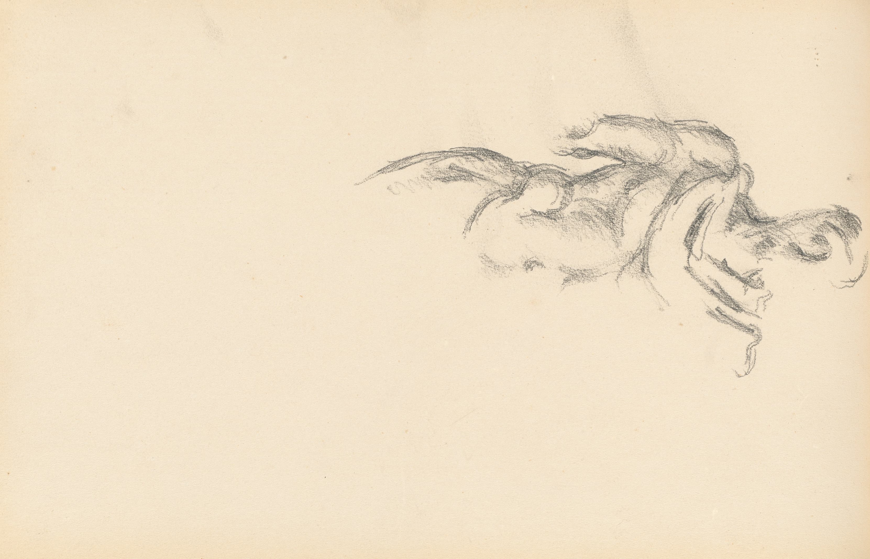 《对古董 c 后站立的男性人物的研究》（study of a standing male figure after the antique c）｜保罗·塞尚 Paul Cézanne｜1895