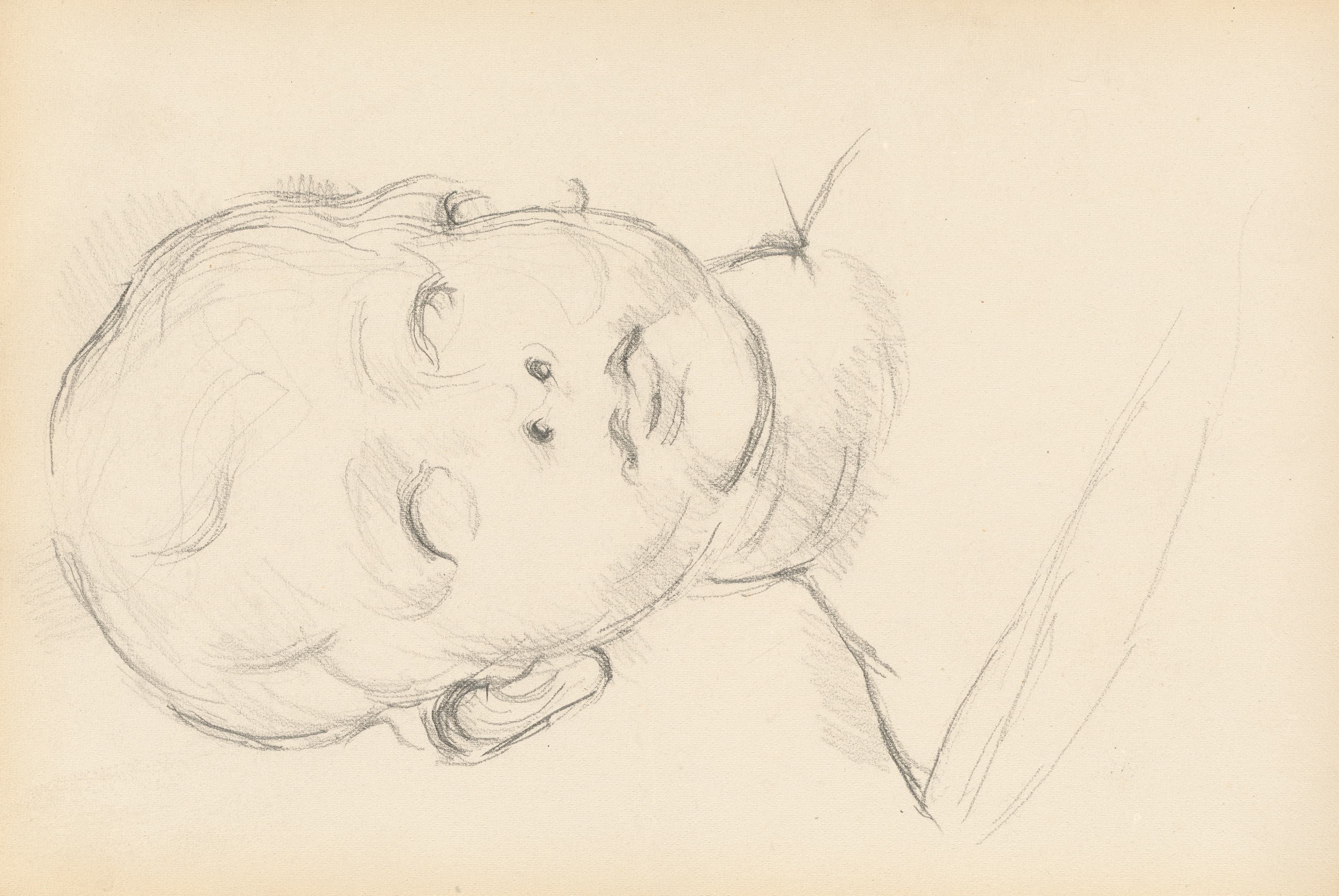 《对儿童 c 半身像的 desiderio da settignanos 的研究》（study of desiderio da settignanos bust of a child c）｜保罗·塞尚 Paul Cézanne｜1895