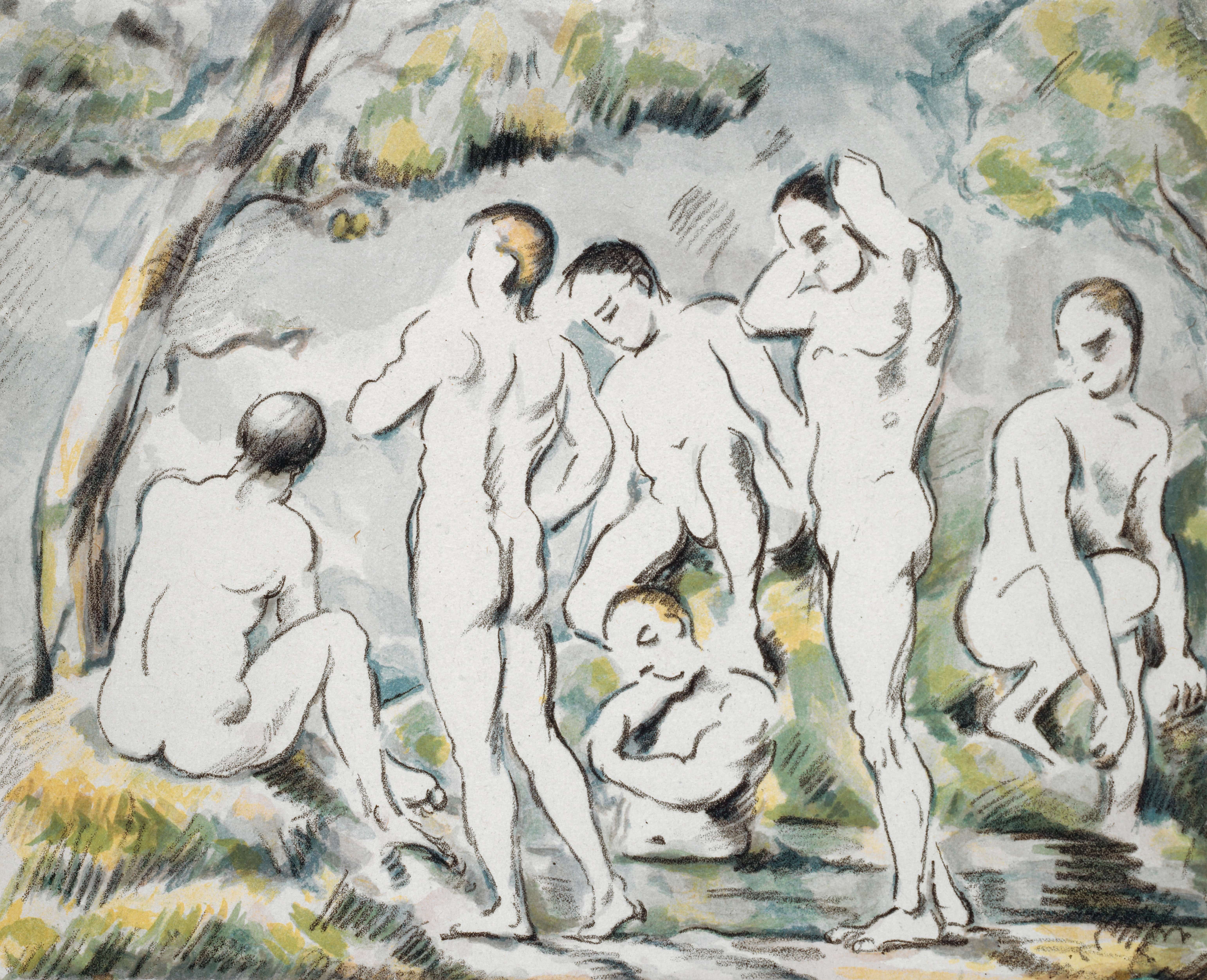 《沐浴者小板》（bathers small board）｜保罗·塞尚 Paul Cézanne｜1896–1897