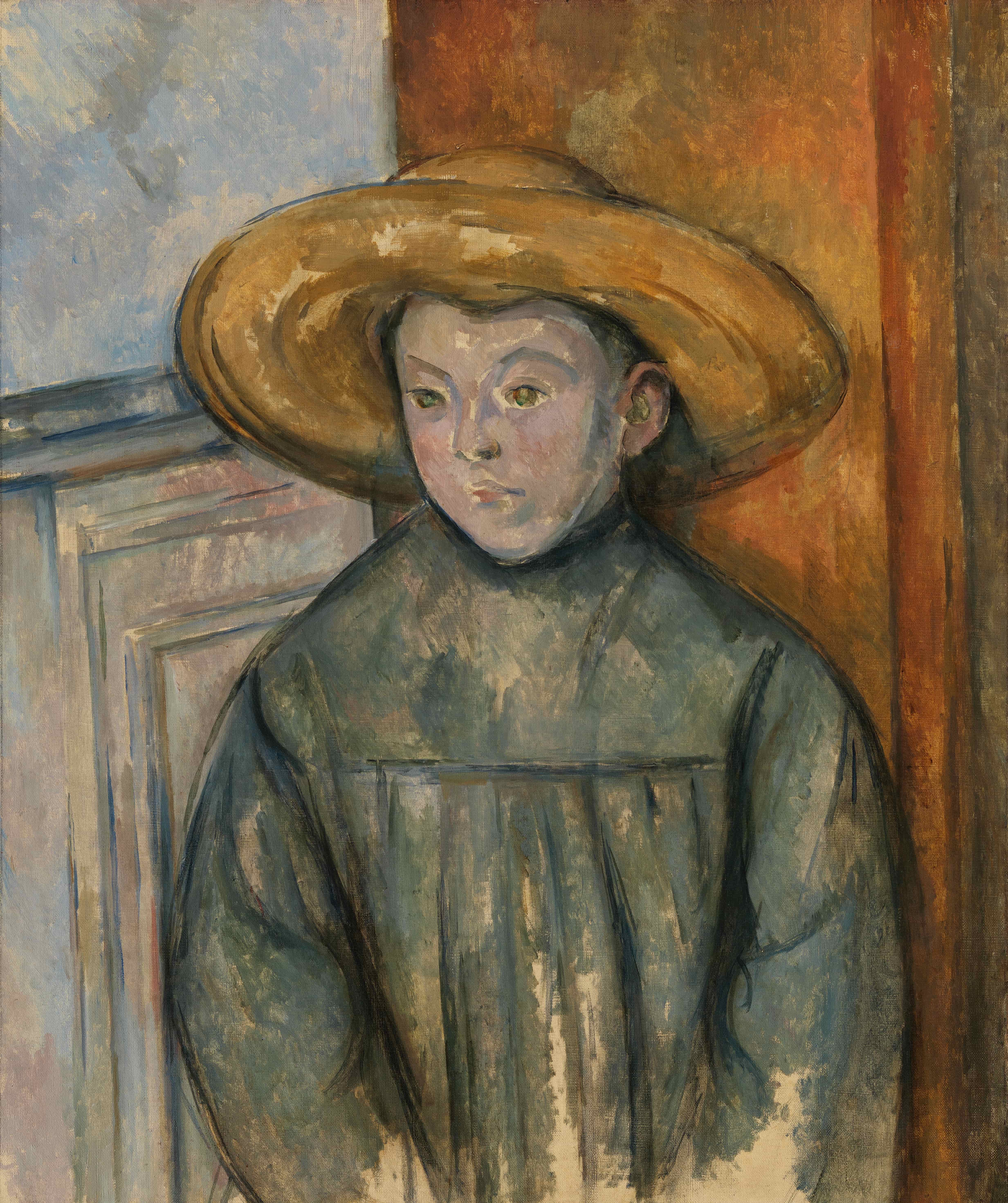 《戴草帽的男孩》（boy with a straw hat）｜保罗·塞尚 Paul Cézanne｜1896