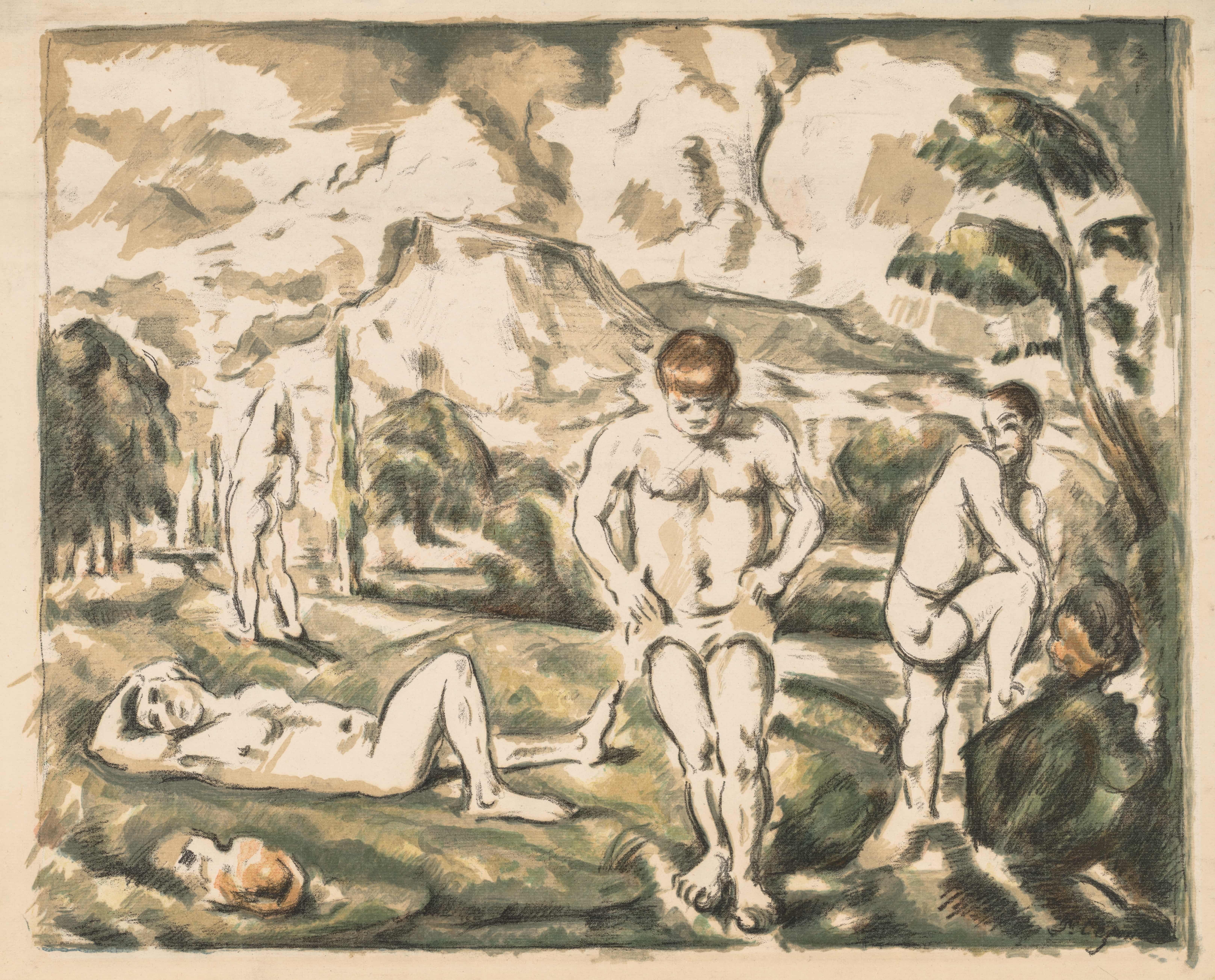 《沐浴者》（the bathers）｜保罗·塞尚 Paul Cézanne｜1896–1897