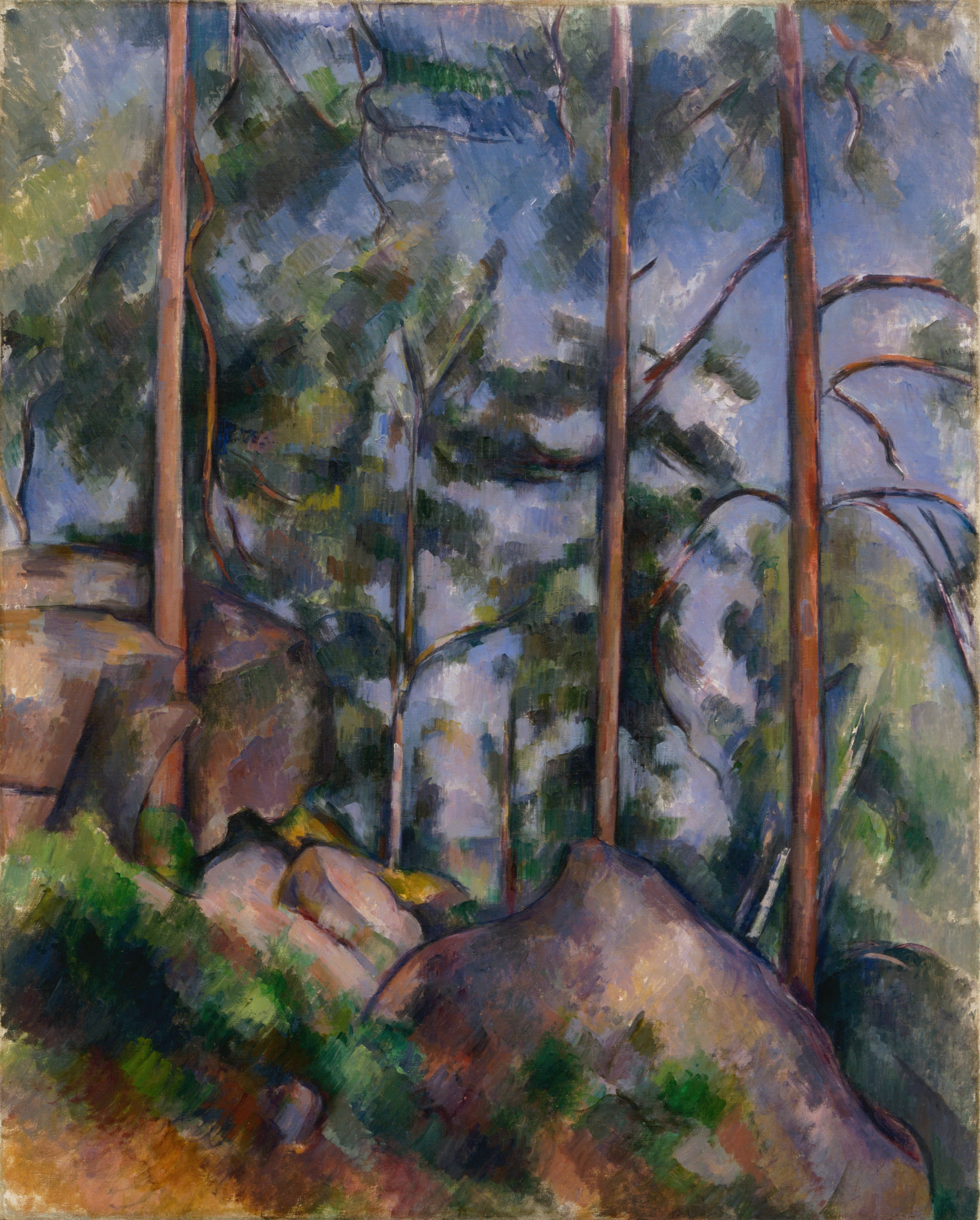 《松树和岩石》（pines and rocks）｜保罗·塞尚 Paul Cézanne｜1897