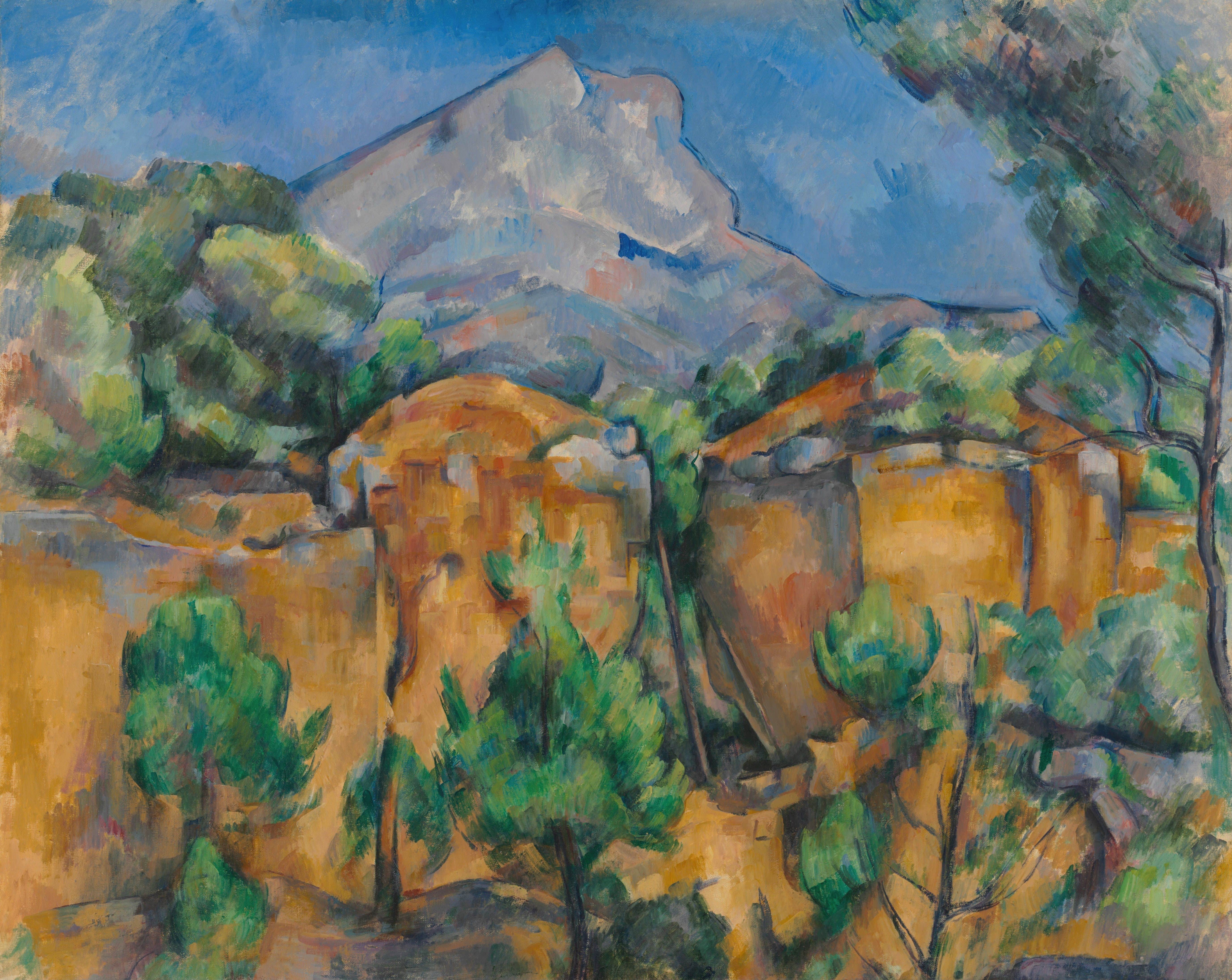 《从比比穆斯采石场看到的胜利圣山》（the holy victory mountain seen from the bibemus quarry）｜保罗·塞尚 Paul Cézanne｜约1897