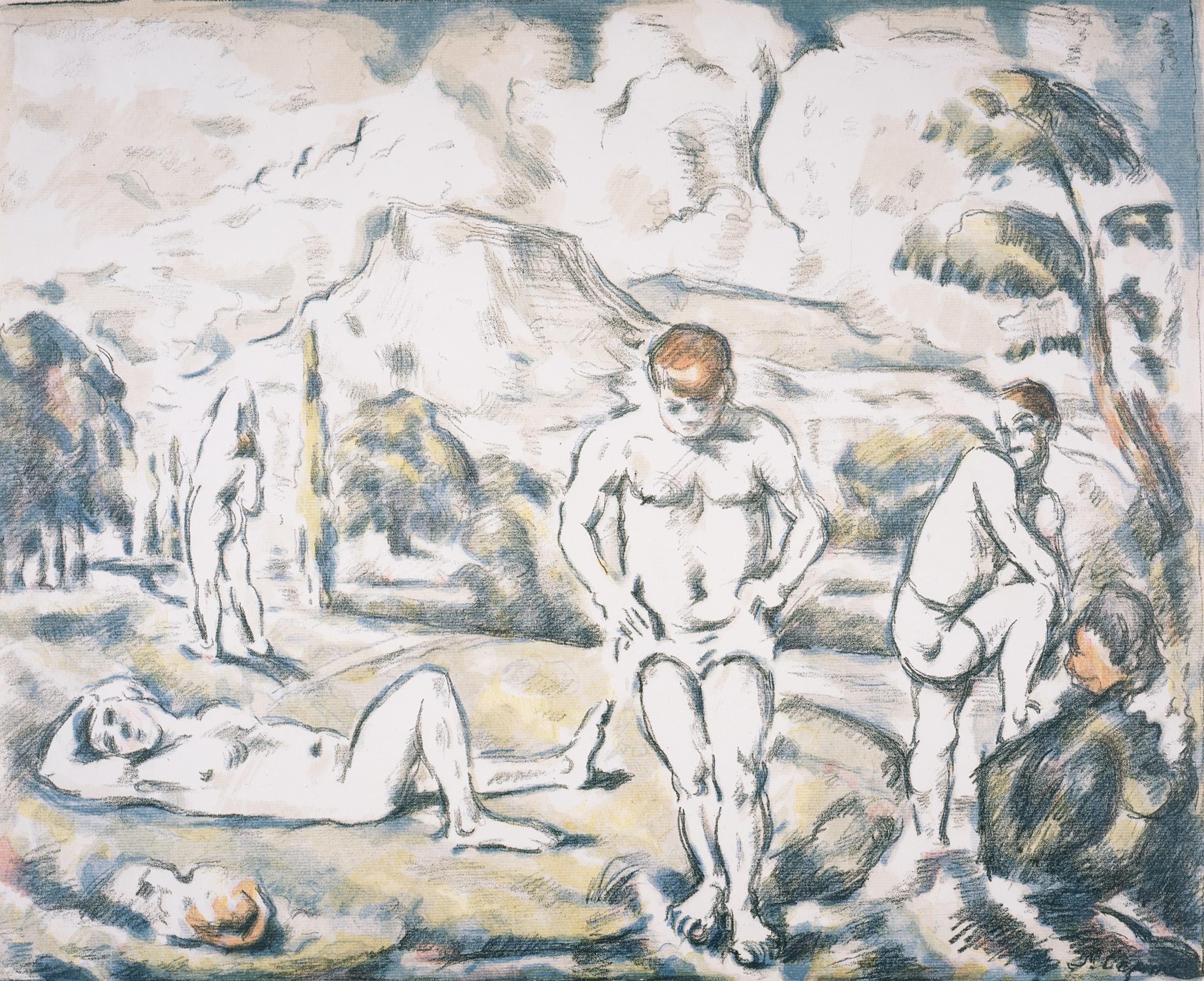 《沐浴者》（the bathers）｜保罗·塞尚 Paul Cézanne｜约1898