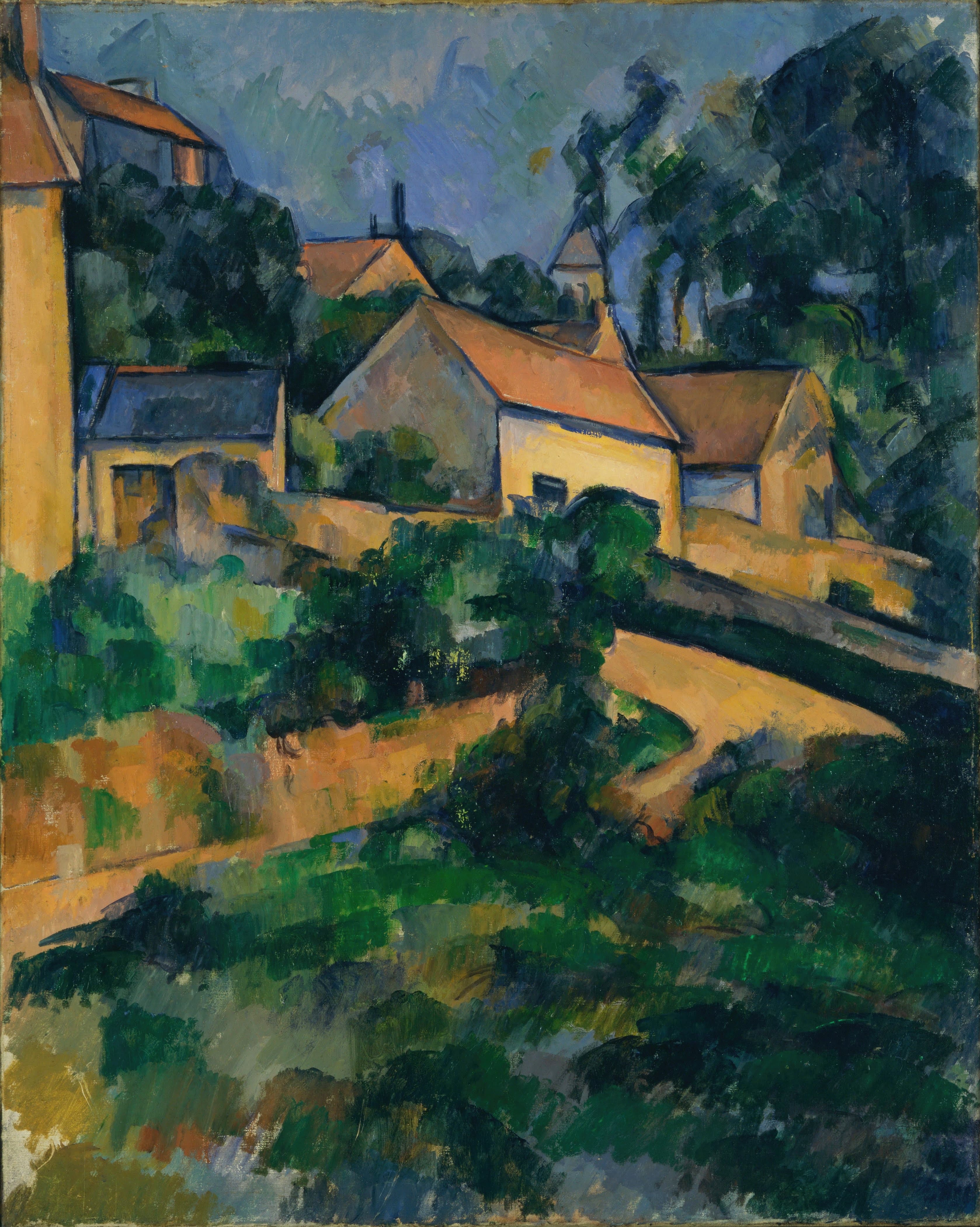 《蒙杰鲁的转弯路》（turning road at montgeroult）｜保罗·塞尚 Paul Cézanne｜1898